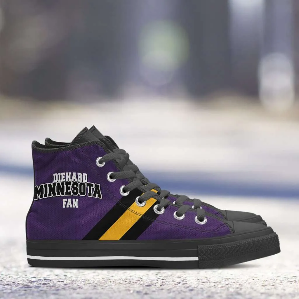 Diehard Minnesota Fan Canvas High Top Shoes