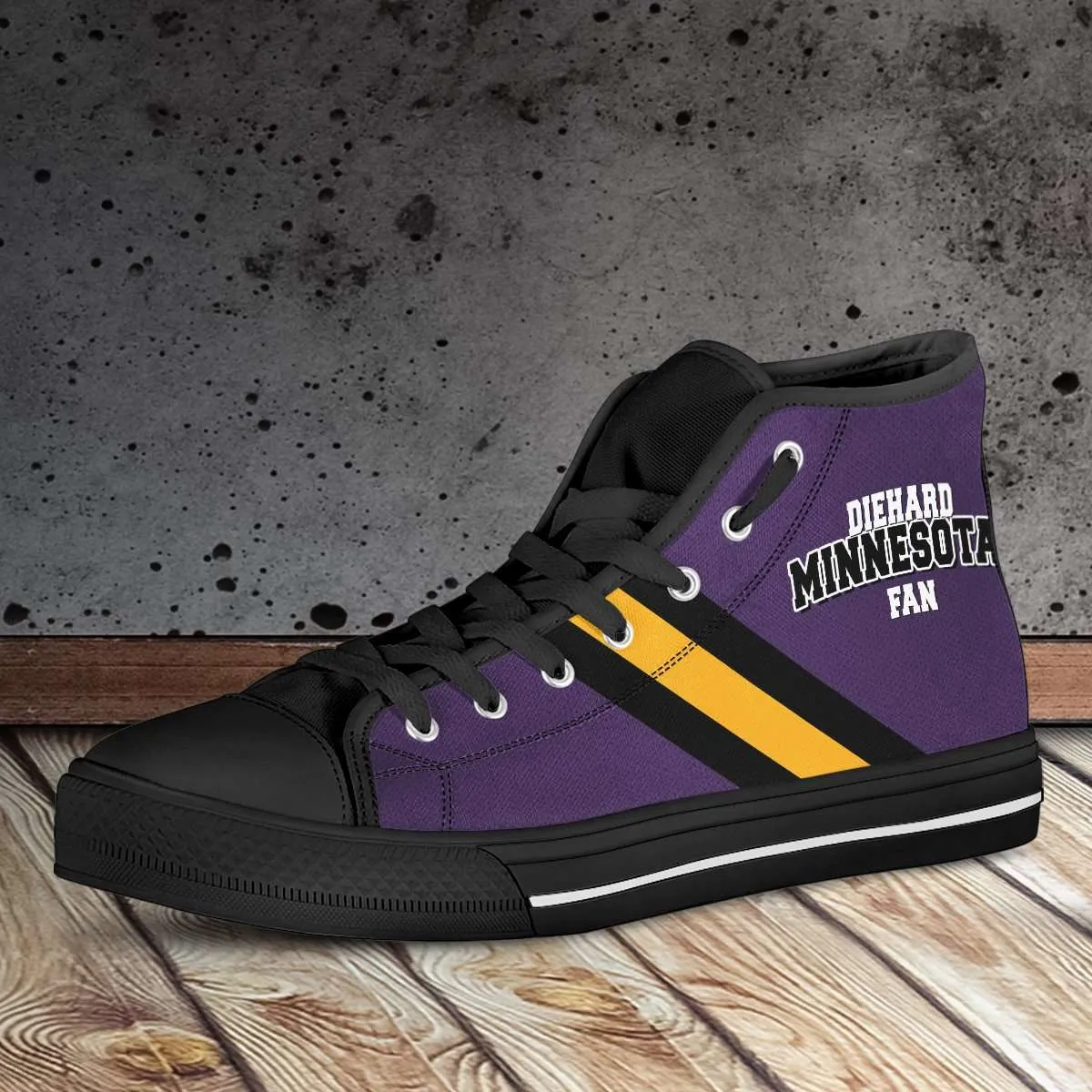 Diehard Minnesota Fan Canvas High Top Shoes