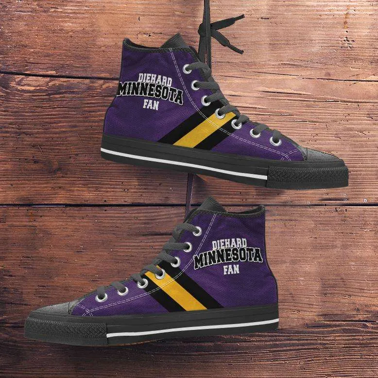 Diehard Minnesota Fan Canvas High Top Shoes