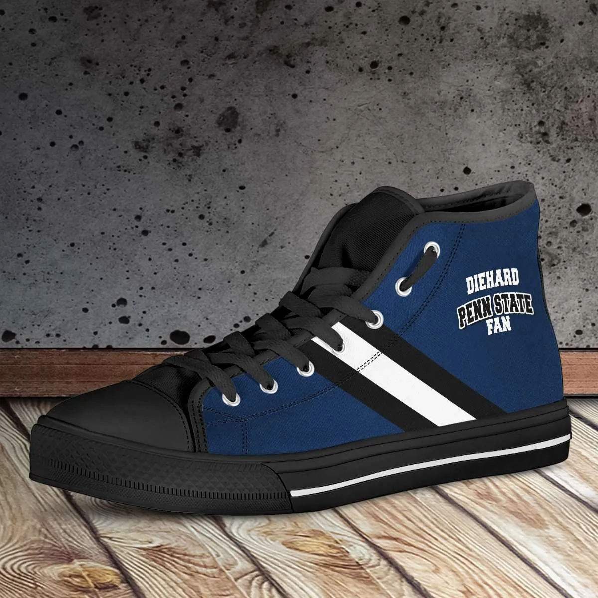 Diehard Penn State Fan Canvas High Top Shoes