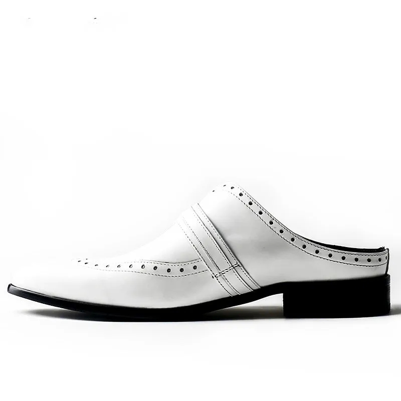 ElegantLux Leather Business Slippers)