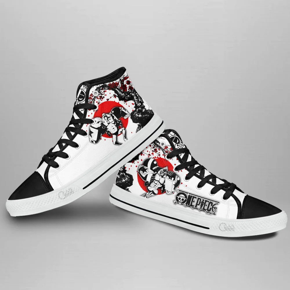 Franky High Top Shoes Custom Anime OP Sneakers Japan Style