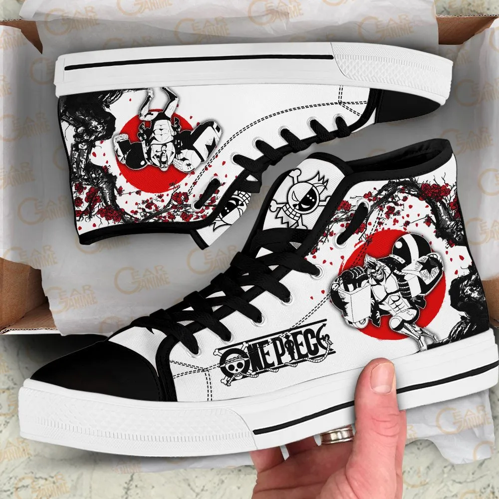 Franky High Top Shoes Custom Anime OP Sneakers Japan Style