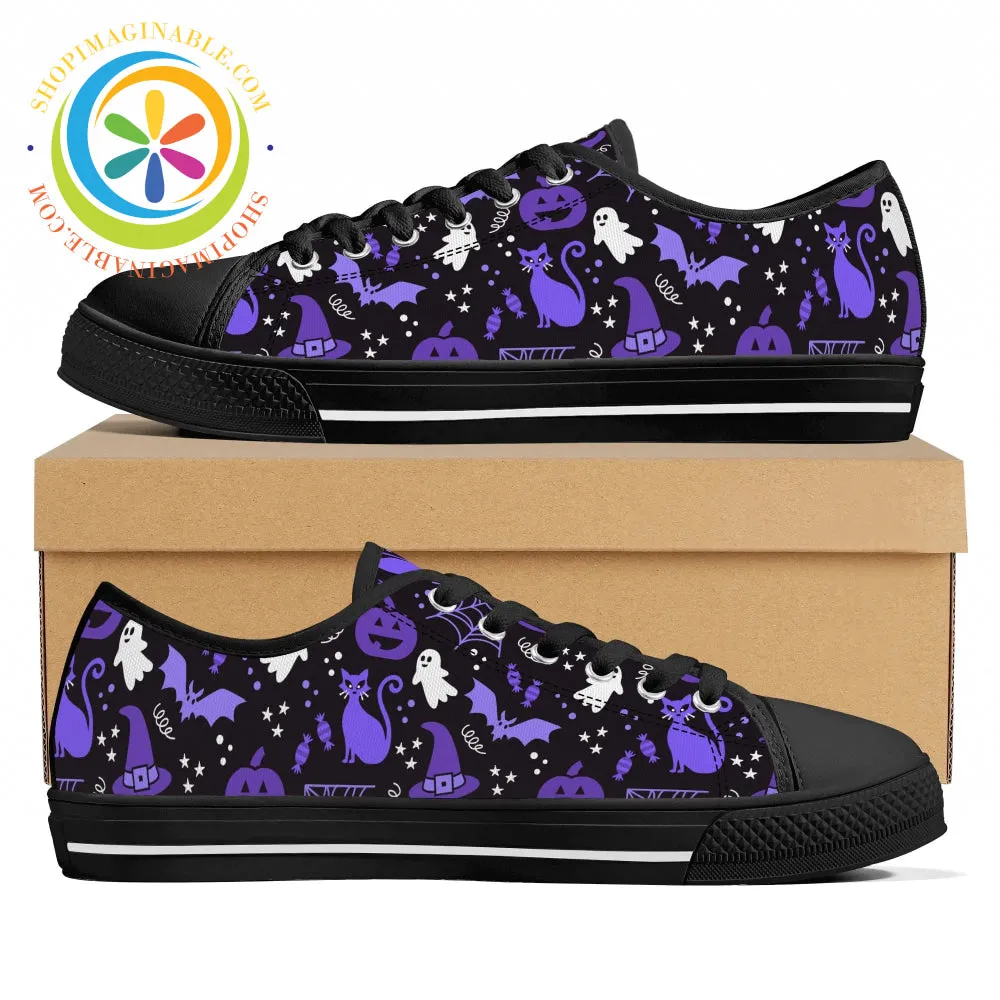 Halloween Party Ladies Low Top Canvas Shoes