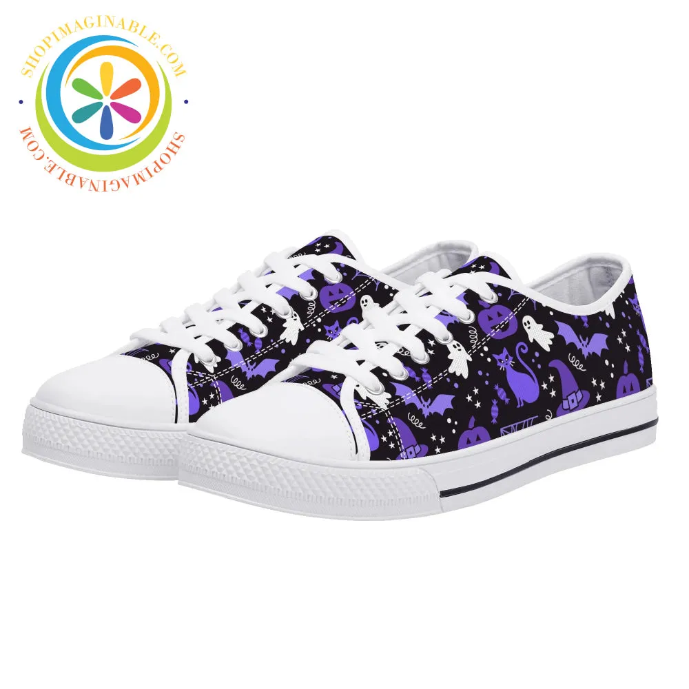 Halloween Party Ladies Low Top Canvas Shoes