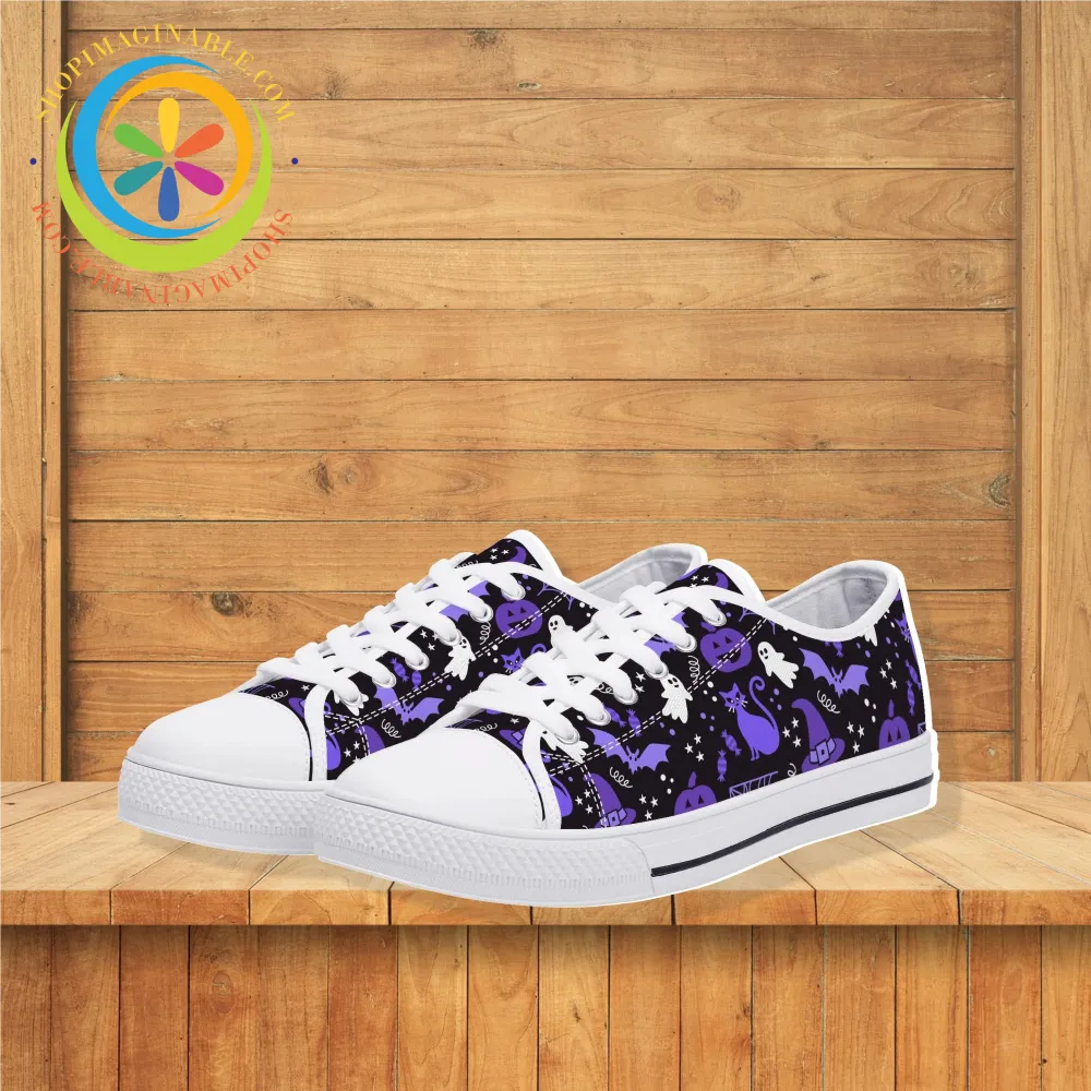 Halloween Party Ladies Low Top Canvas Shoes