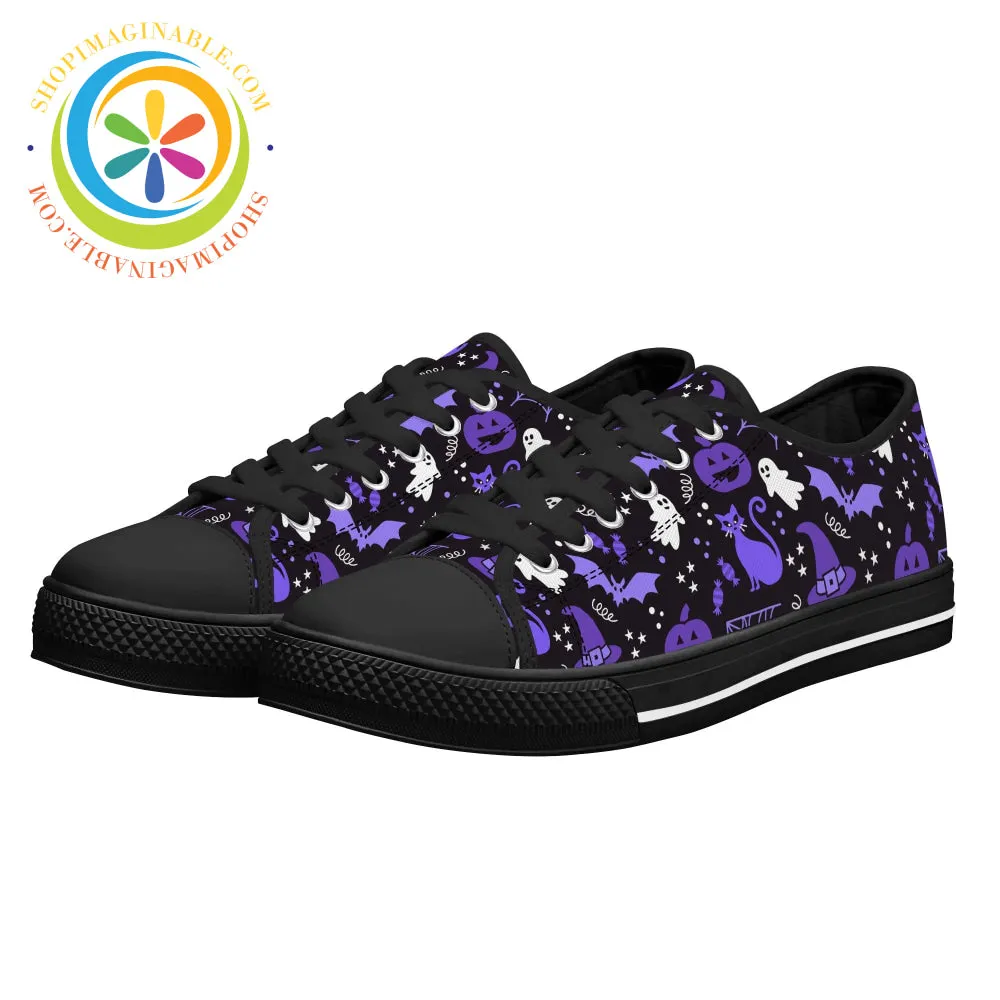 Halloween Party Ladies Low Top Canvas Shoes