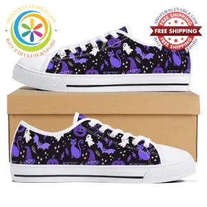 Halloween Party Ladies Low Top Canvas Shoes