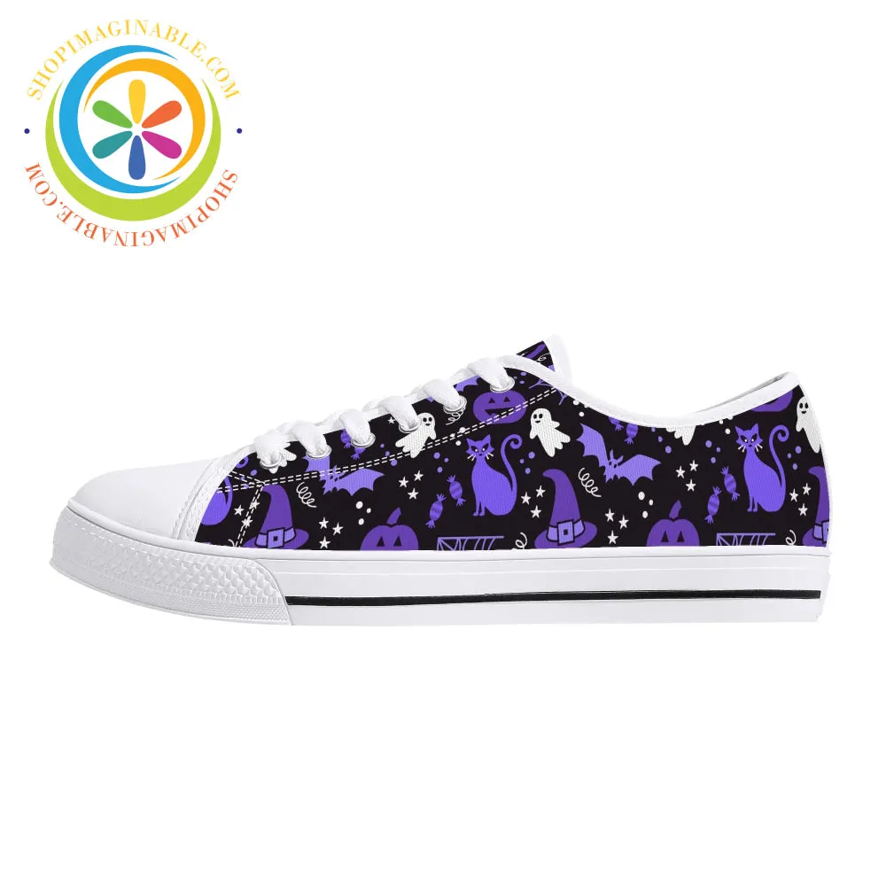 Halloween Party Ladies Low Top Canvas Shoes