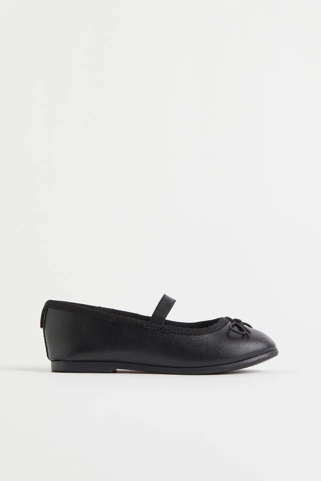 H&M Faux Leather Flats - Black