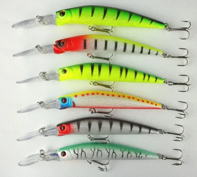 HENGJIA 6 pcs Big Minnow Fishing Lures Bass CrankBait Hooks 14.5cm/14.7g Isca Artificial Plastic Fishing Tackle Fishing Wobblers