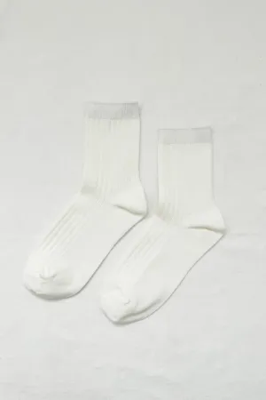 her socks - mercerized combed cotton rib