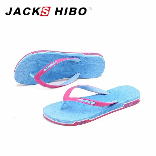 JACKSHIBO 2017 women's Home Slippers Spring Summer Fashion Woman Flip Flops sandalias mujer 5.5-7.5 Sky Blue Pink Rose Red