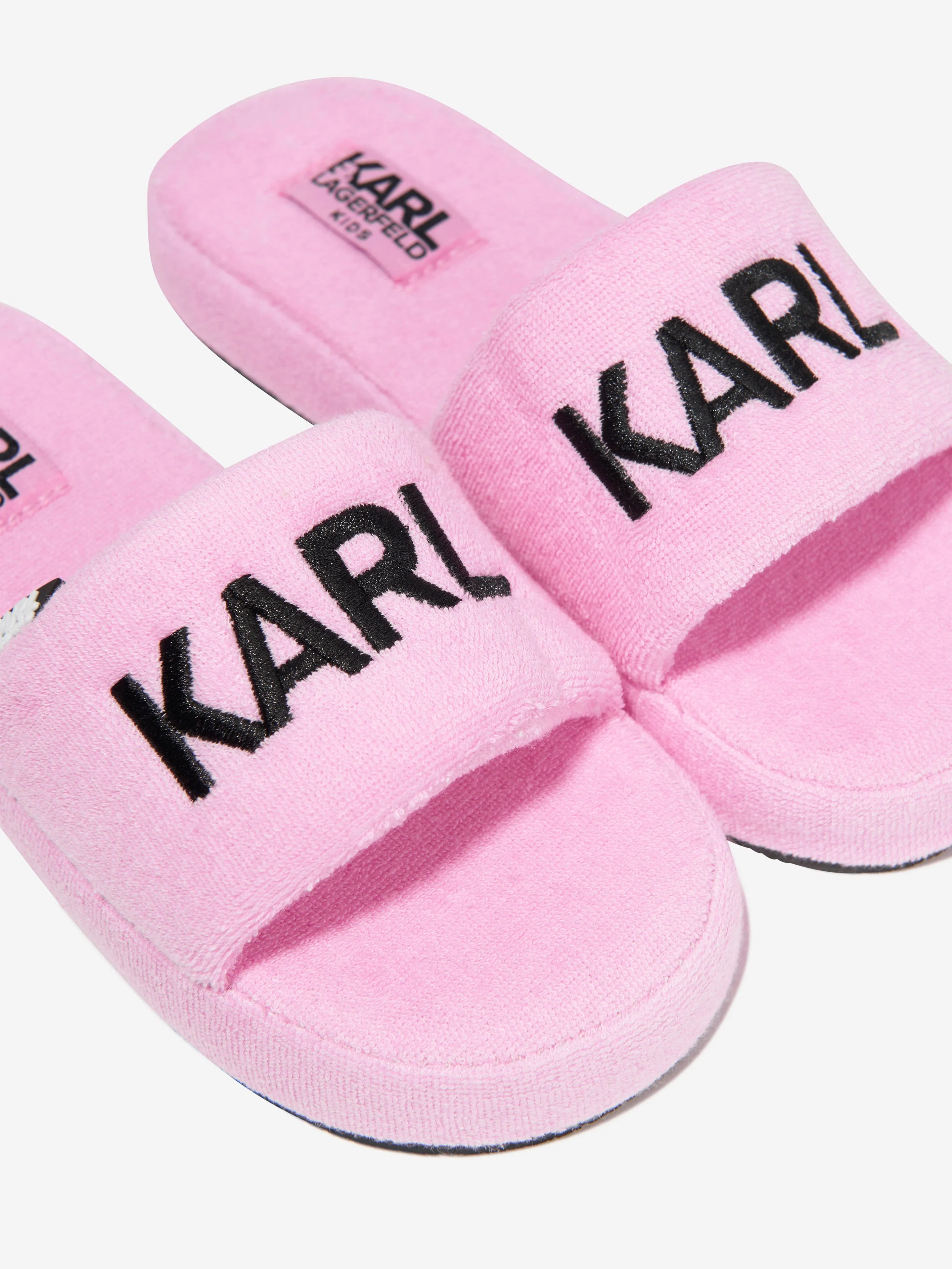 Karl Lagerfeld Girls Logo Sliders in Pink