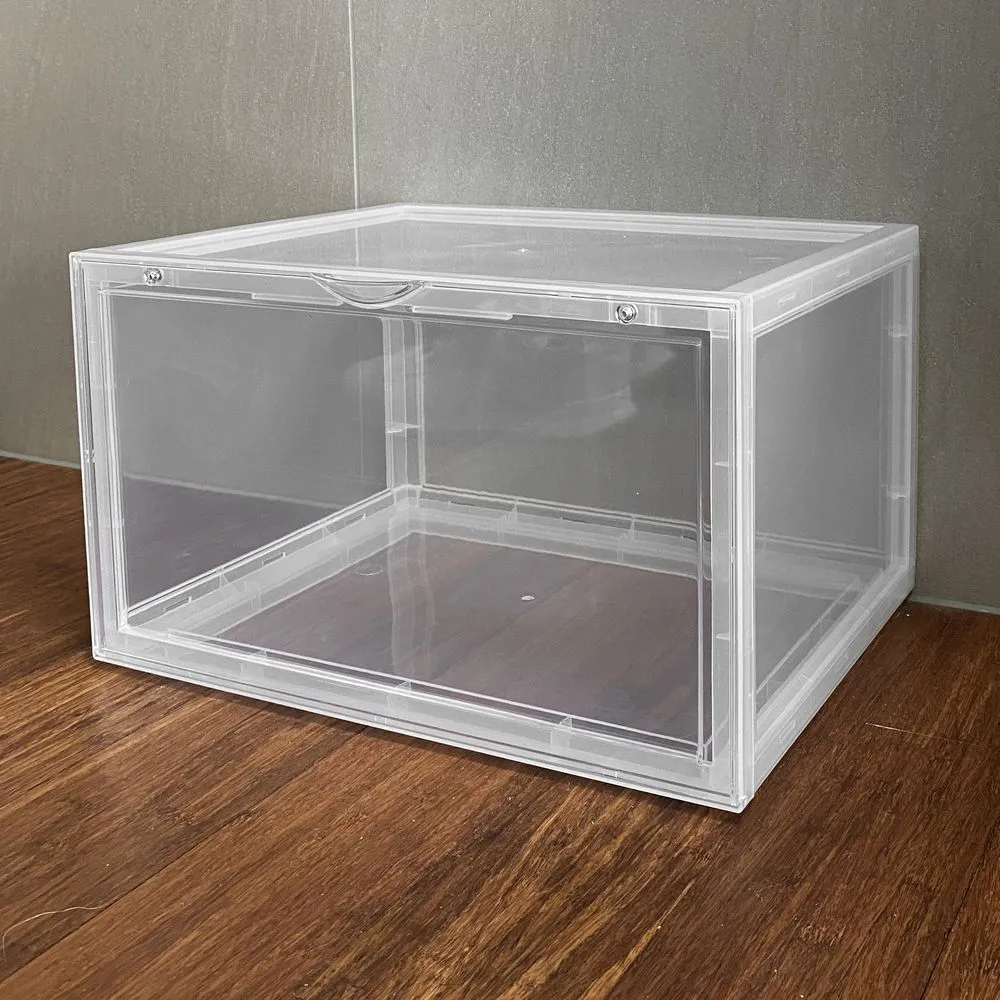 Large Stackable Shoe Box Clear