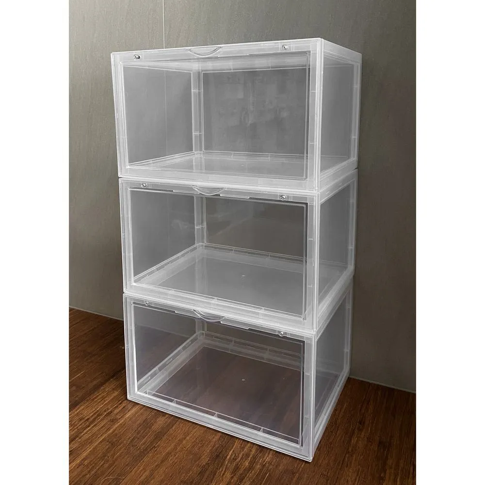 Large Stackable Shoe Box Clear