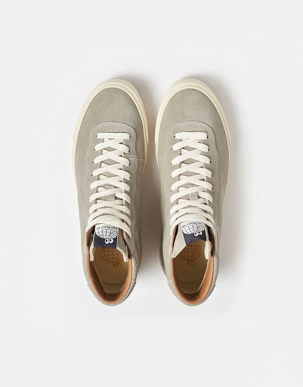 Last Resort AB VM001 Hi Suede Skate Shoes - Fog Grey/White