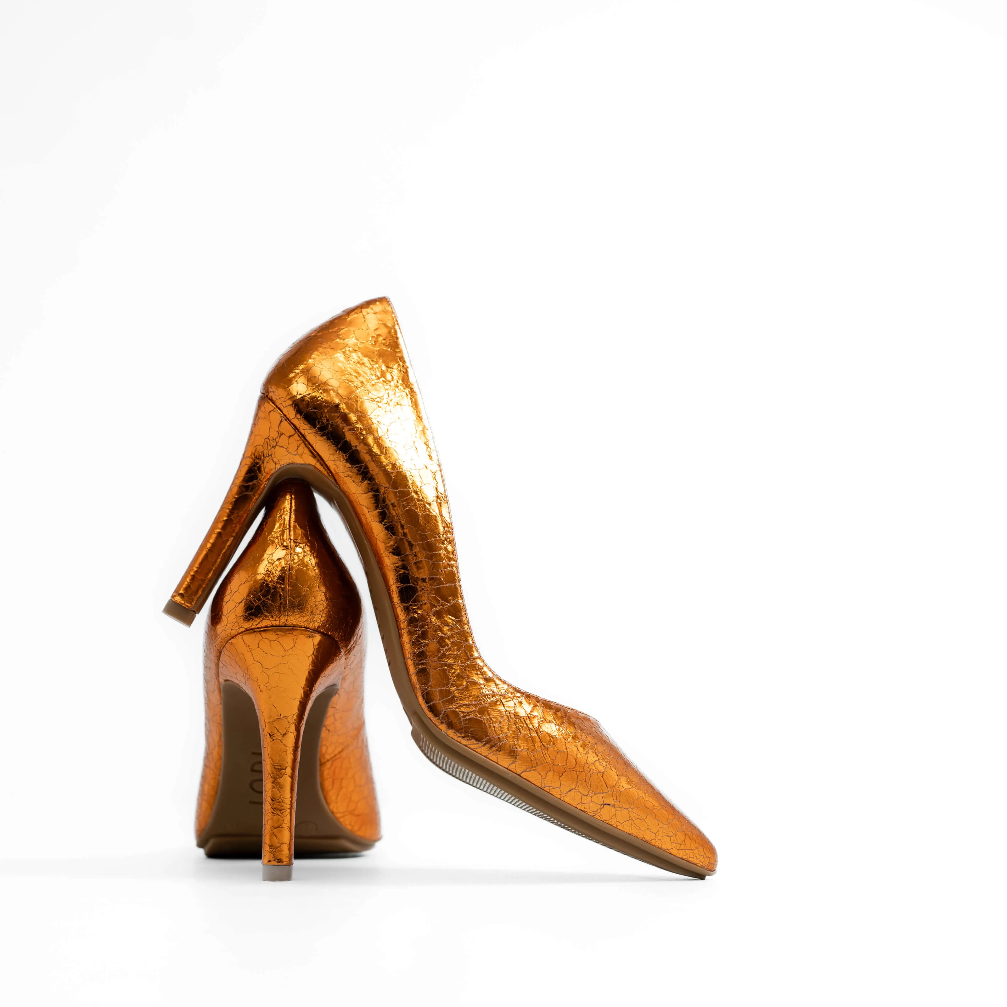 LODI Rabot Orange Leather Court Shoes