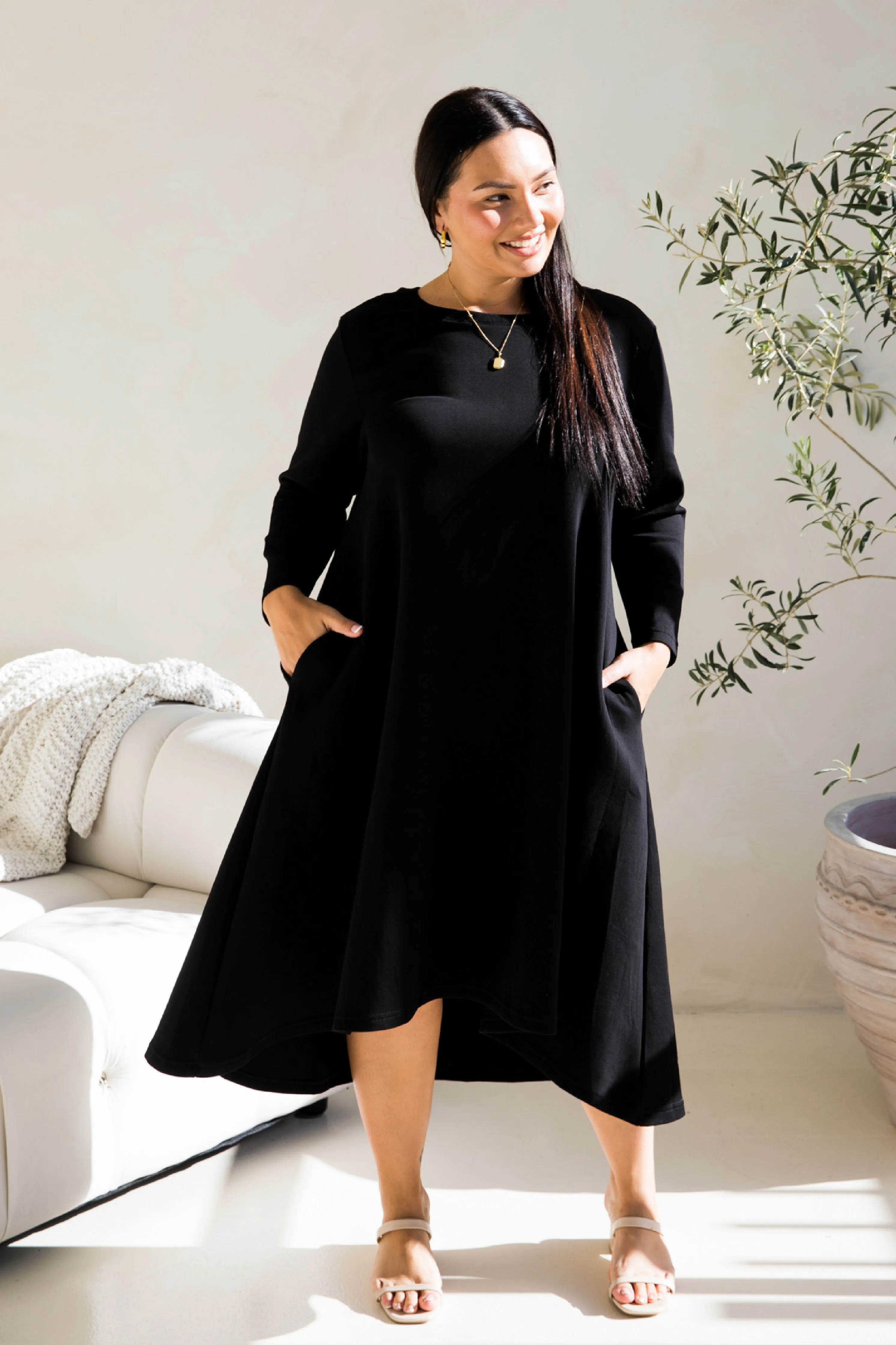 Luxe Cosy Dress | Black | FINAL SALE