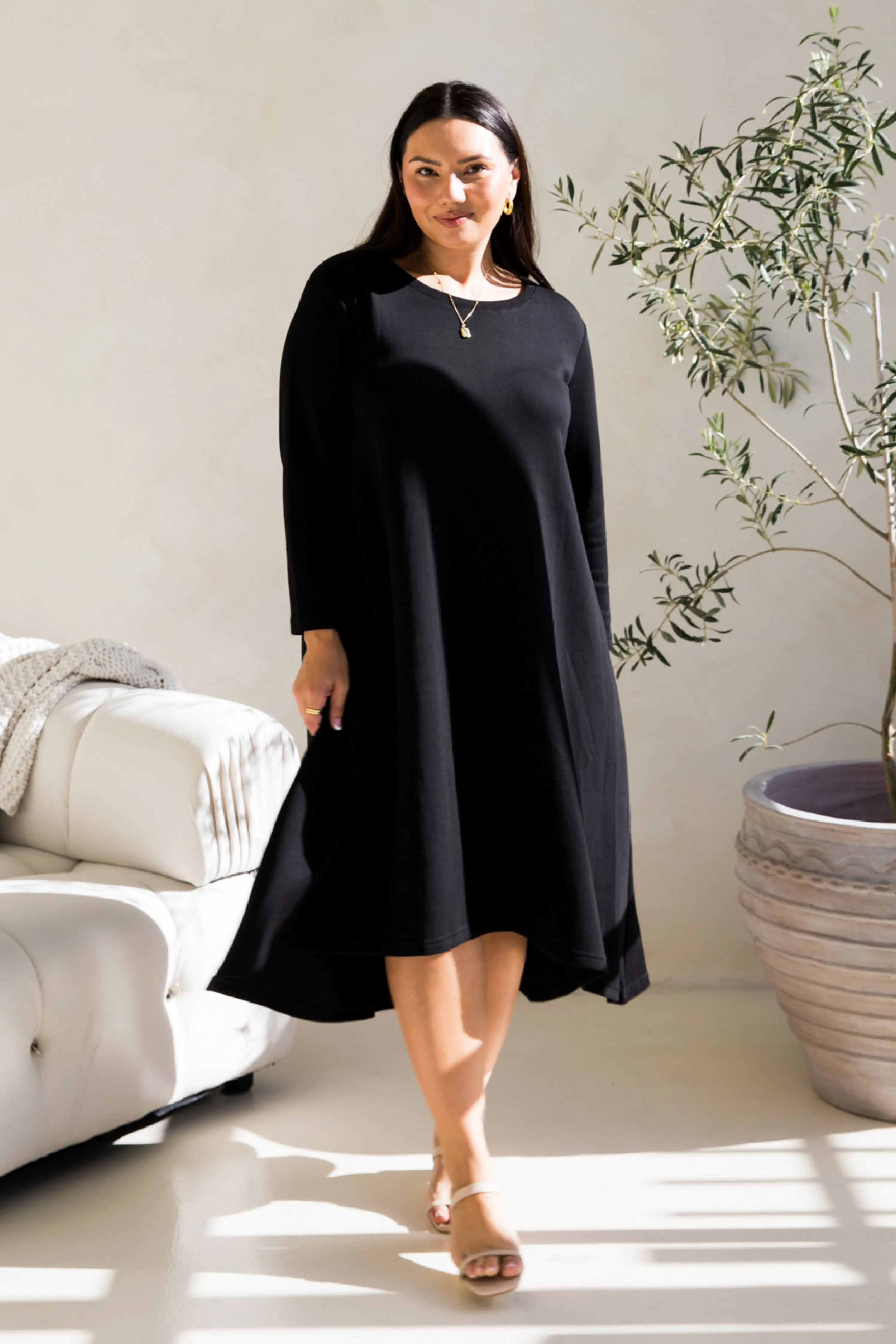 Luxe Cosy Dress | Black | FINAL SALE