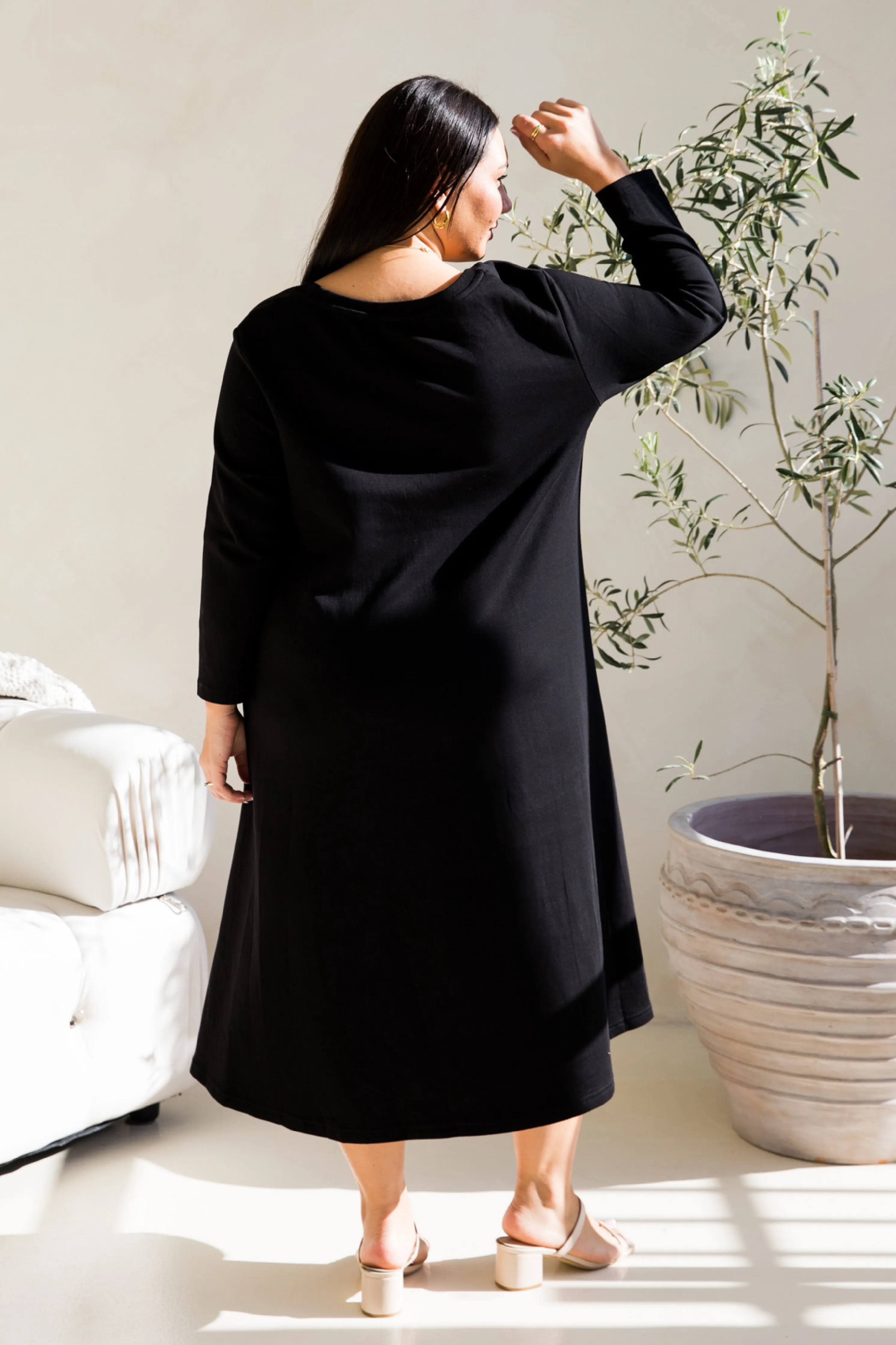 Luxe Cosy Dress | Black | FINAL SALE