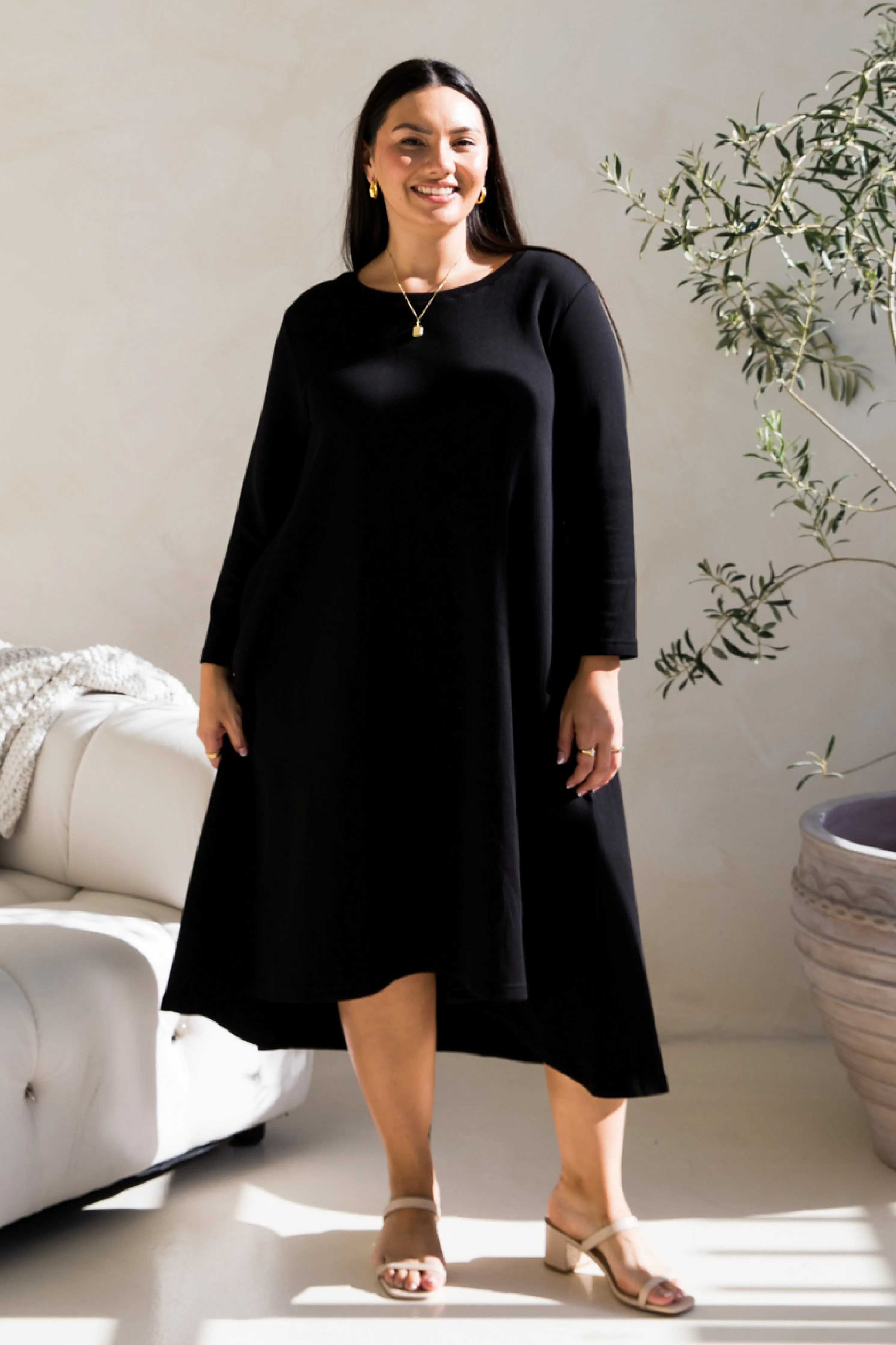 Luxe Cosy Dress | Black | FINAL SALE