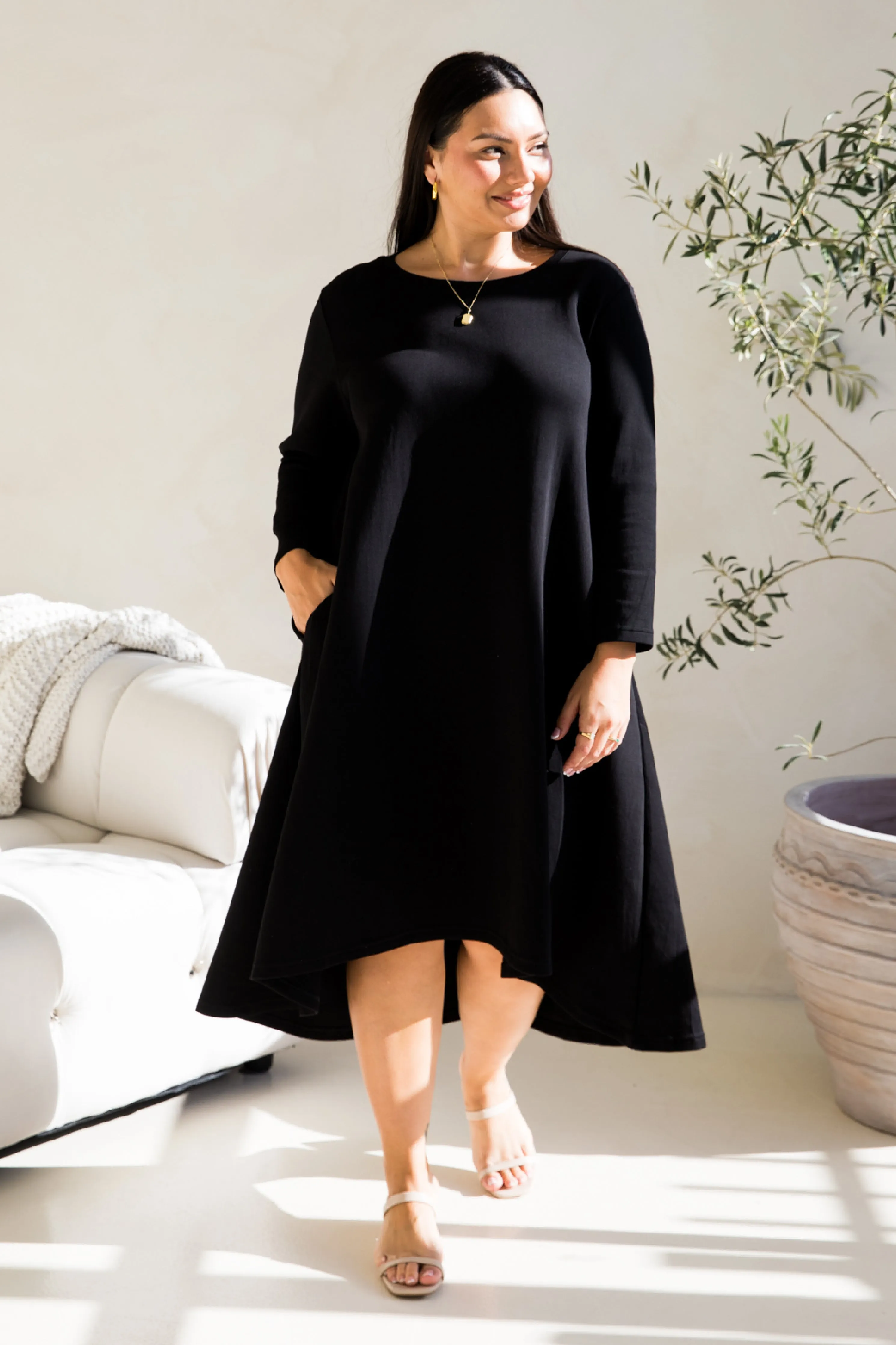 Luxe Cosy Dress | Black | FINAL SALE