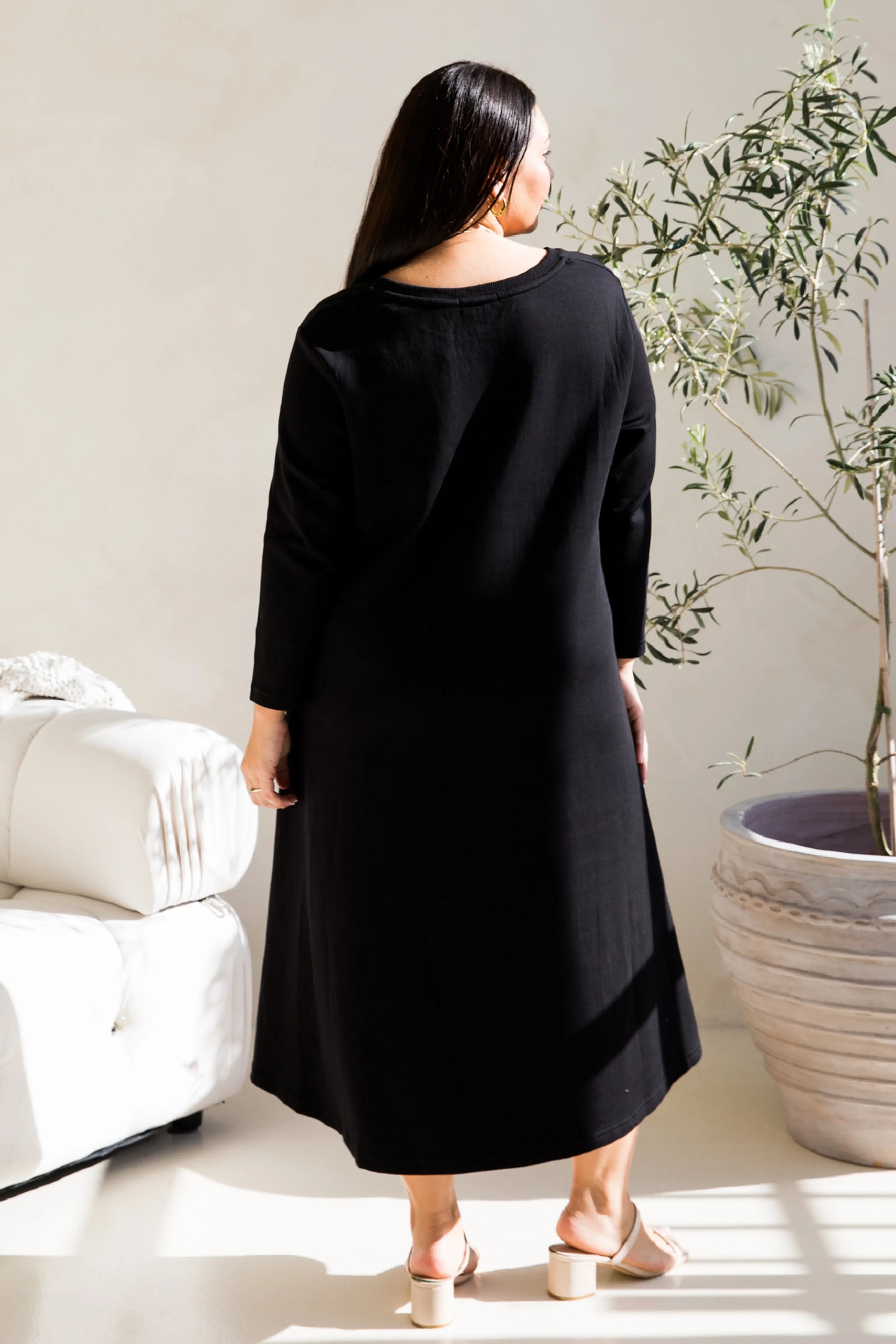 Luxe Cosy Dress | Black | FINAL SALE