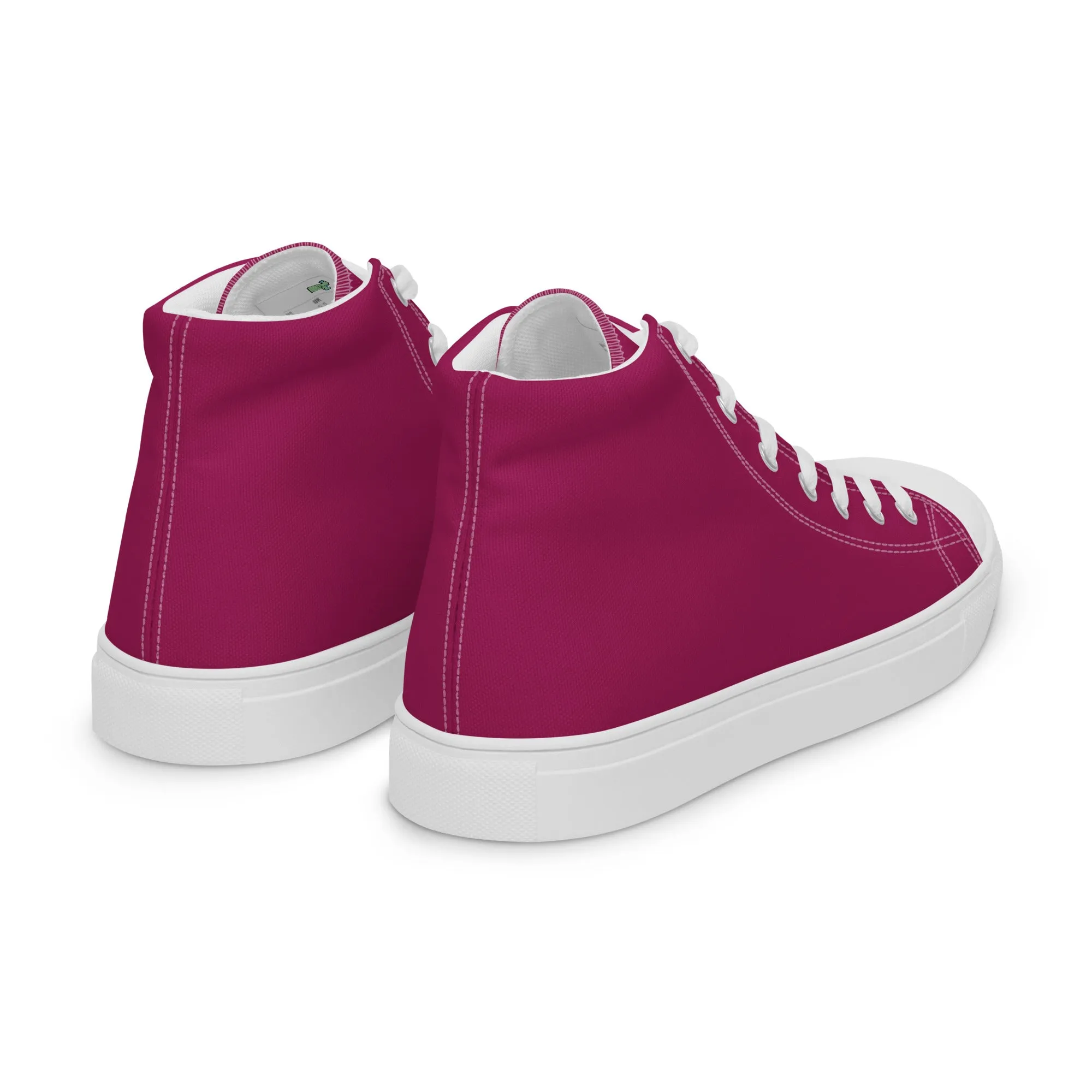 Men’s Berry Purple high top canvas shoes