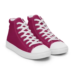 Men’s Berry Purple high top canvas shoes