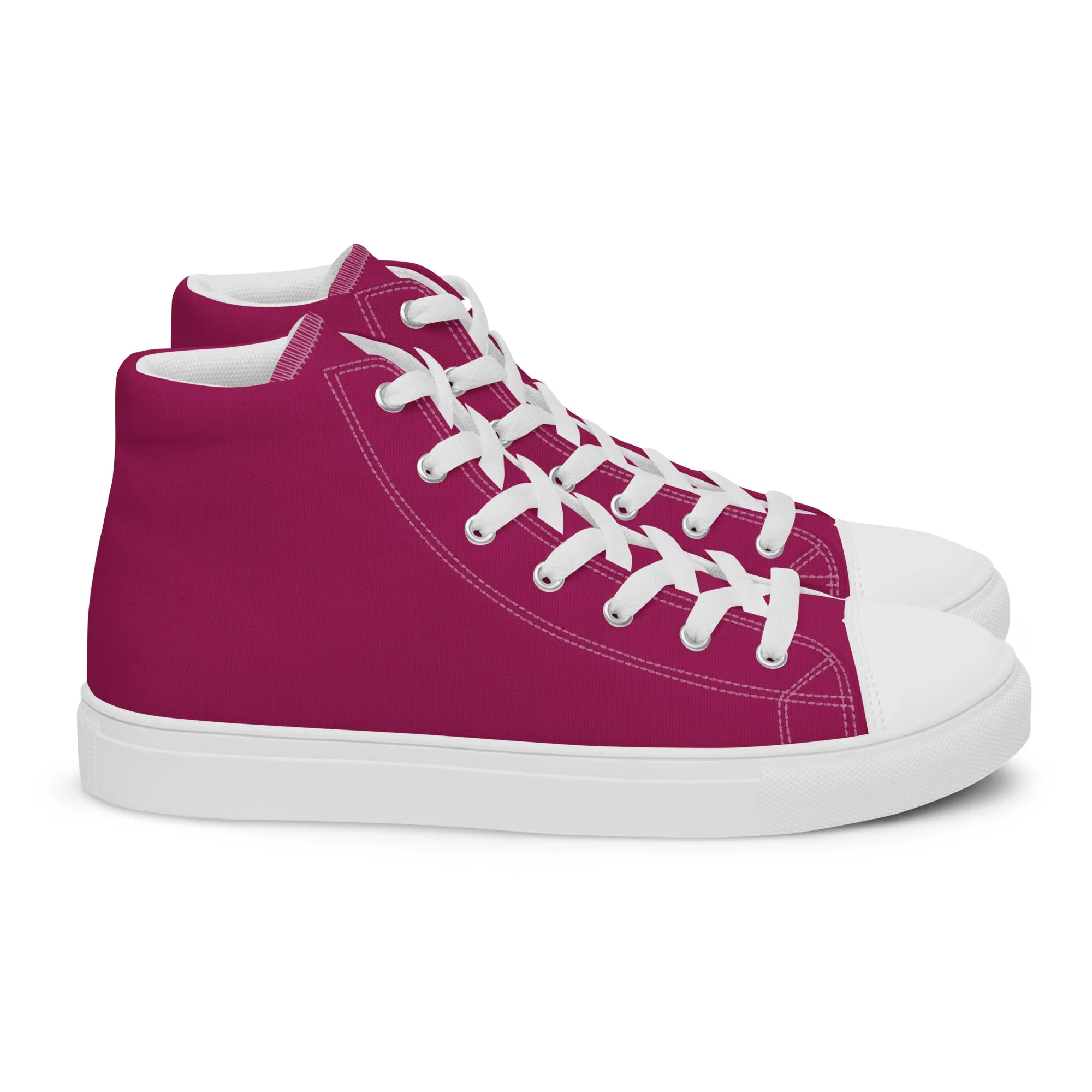 Men’s Berry Purple high top canvas shoes