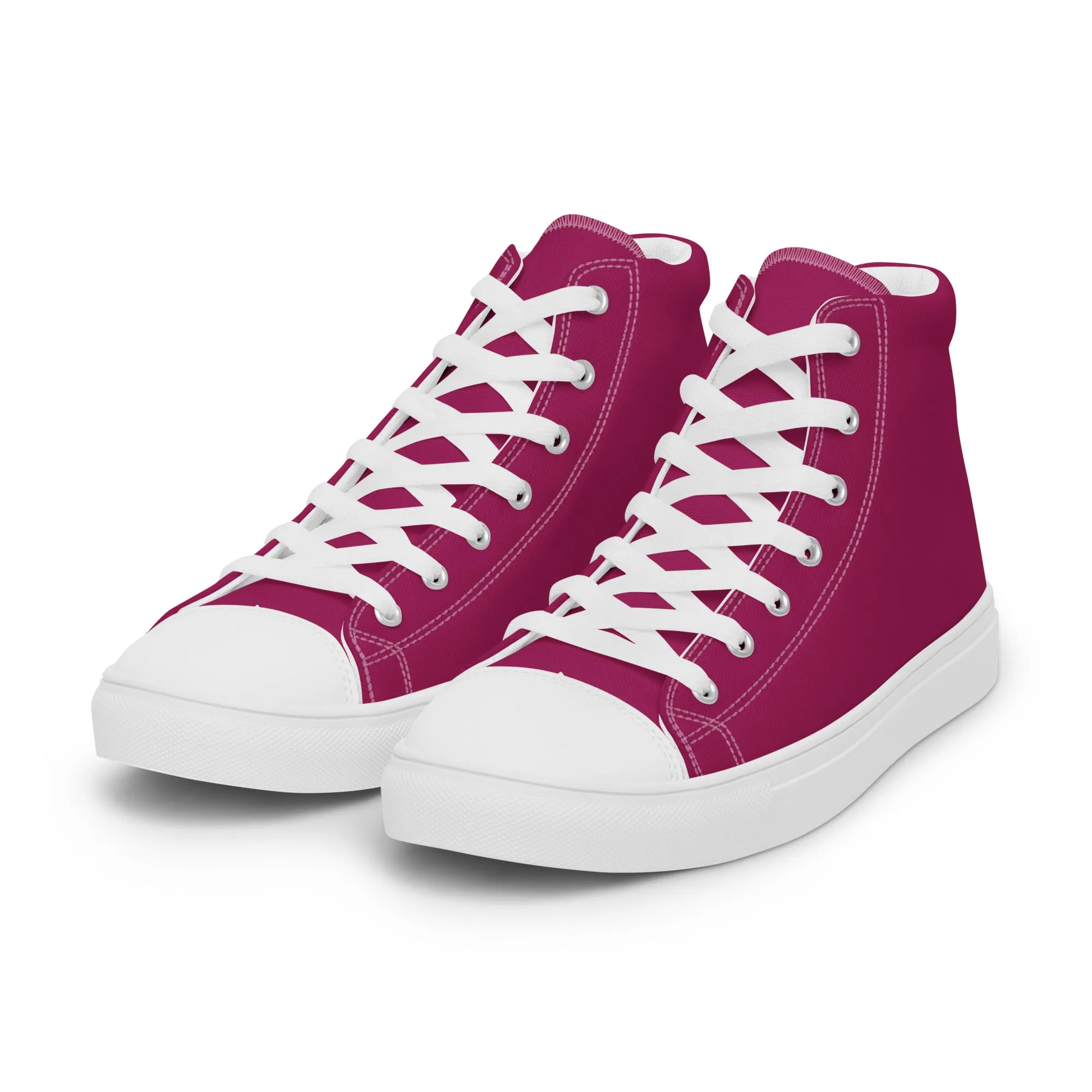 Men’s Berry Purple high top canvas shoes