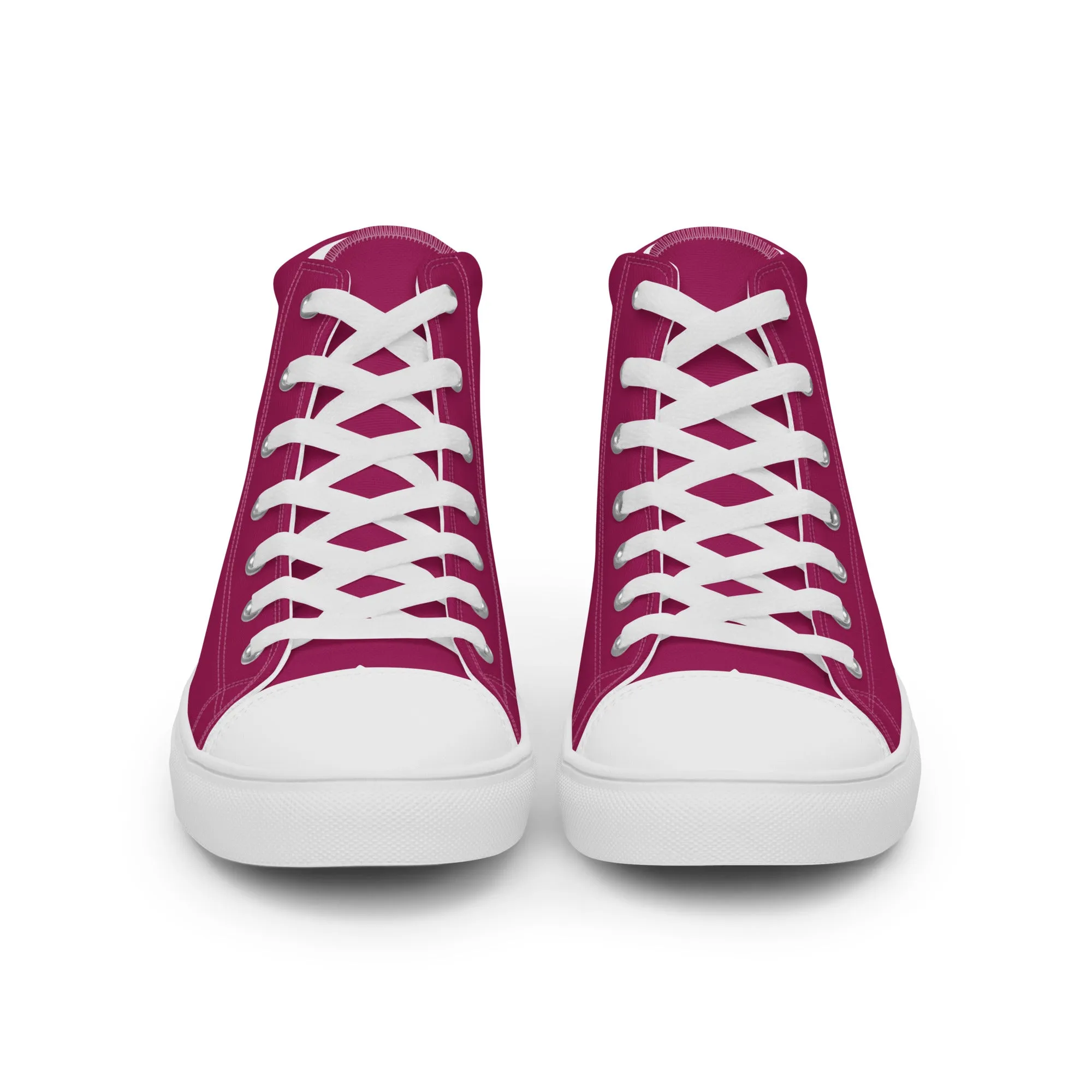 Men’s Berry Purple high top canvas shoes