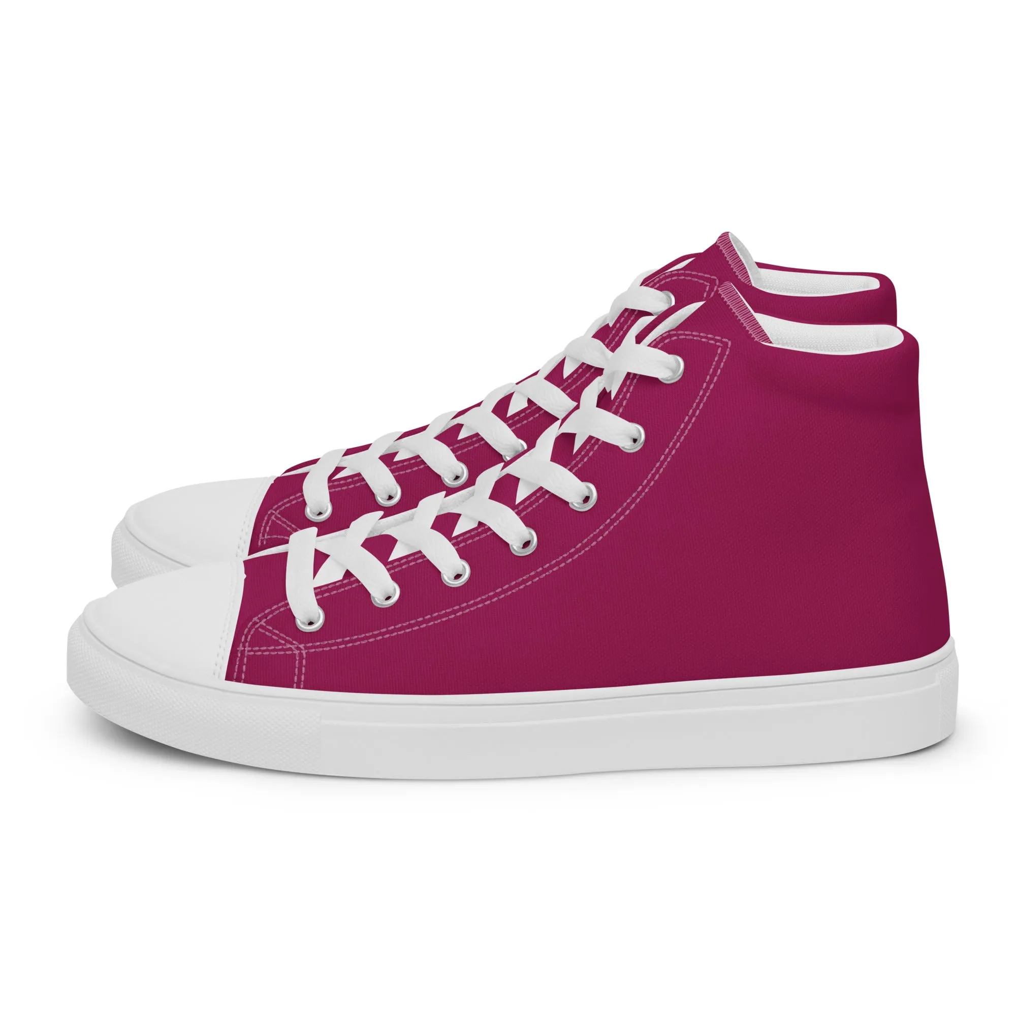 Men’s Berry Purple high top canvas shoes