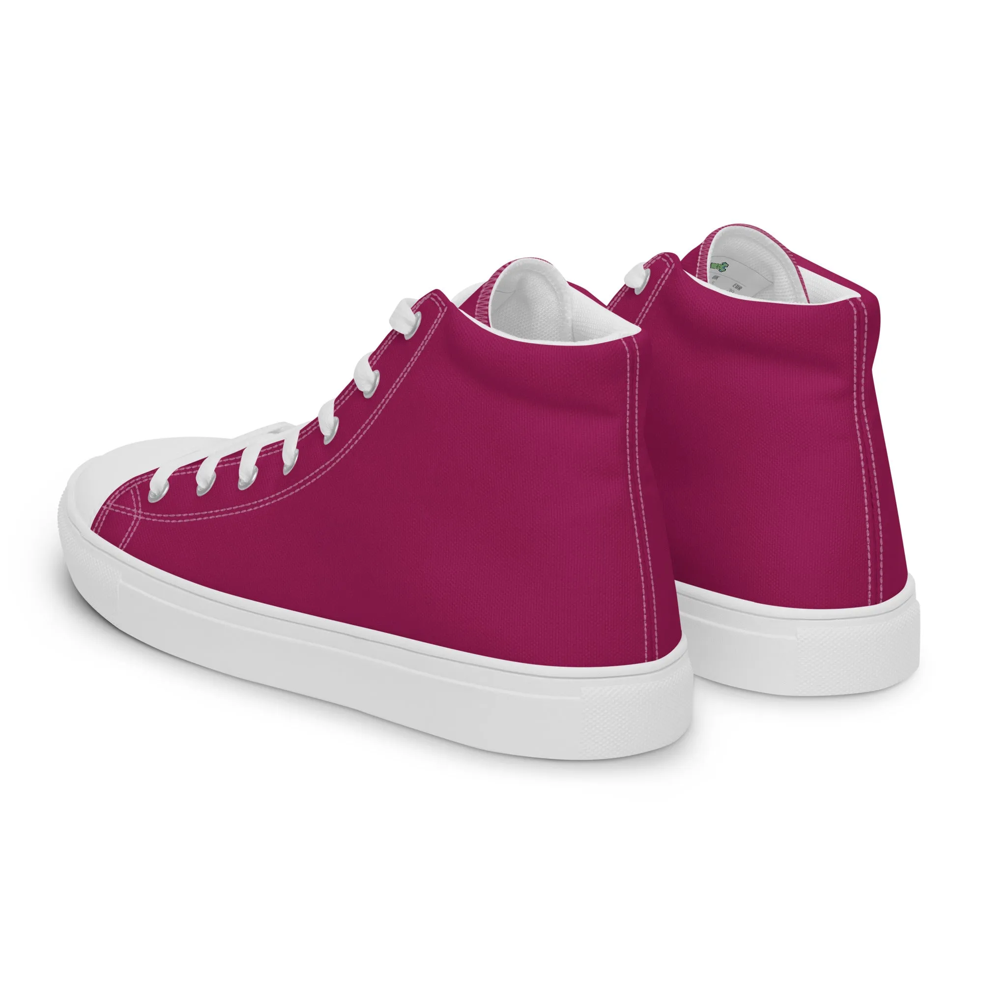 Men’s Berry Purple high top canvas shoes