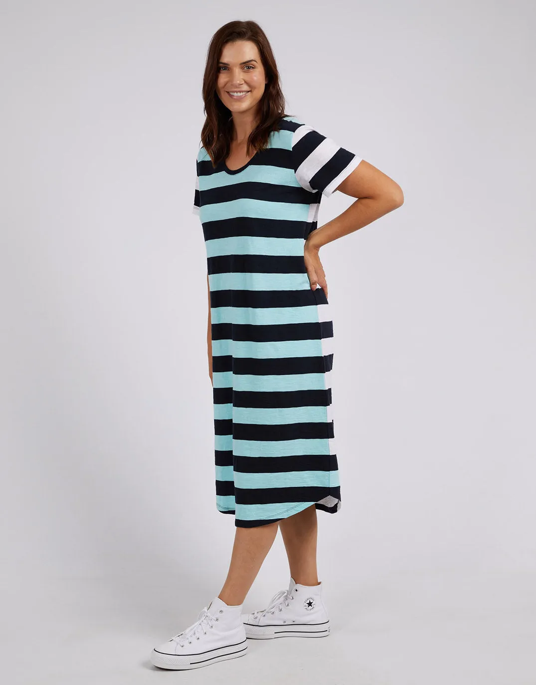 Mercury Stripe Dress - Tonic Blue/Navy Stripe