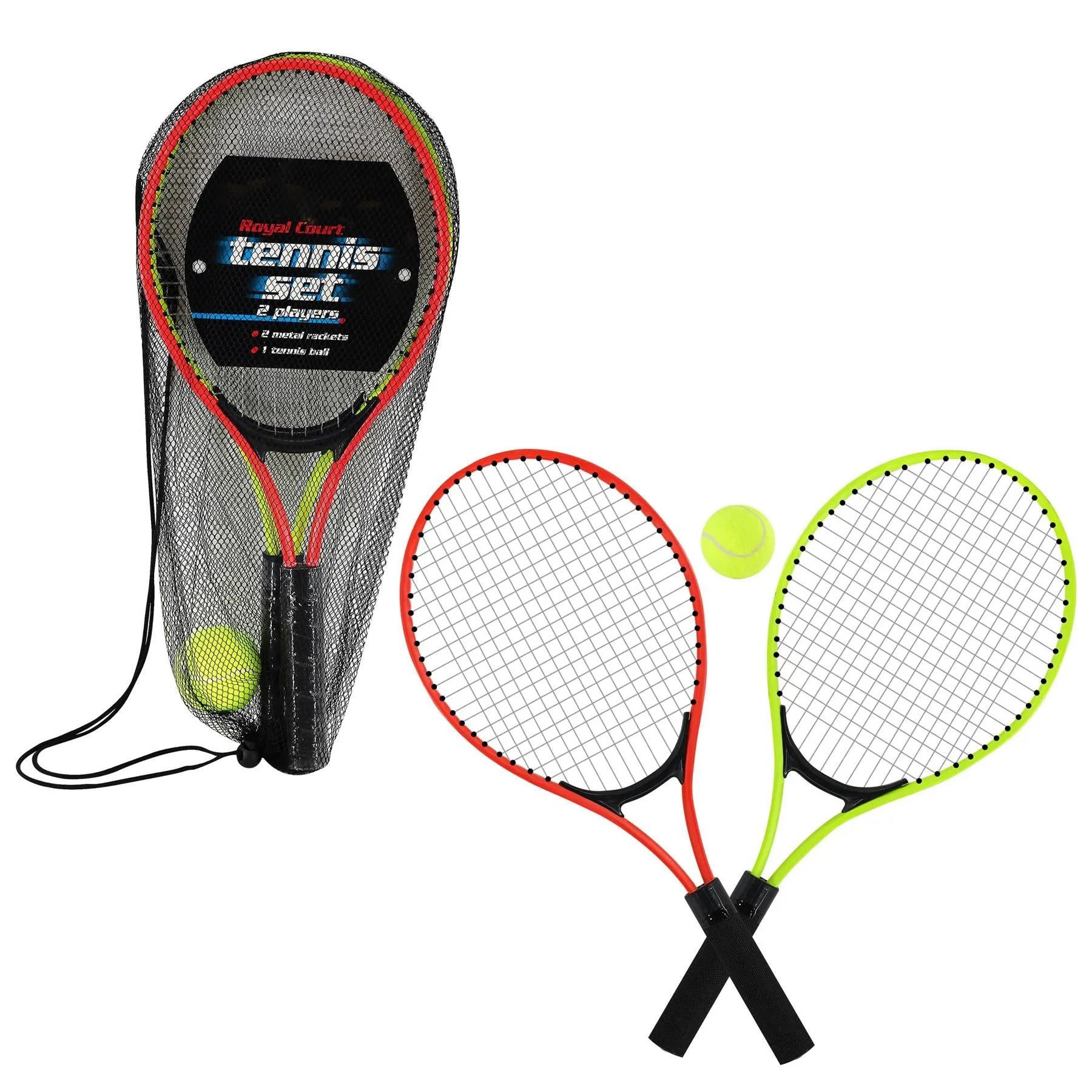 Metal Junior Tennis Set With 2 Racquets and Ball