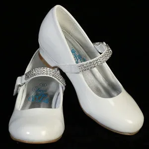 Mia Shoe with 1" Heel & Rhinestone Strap