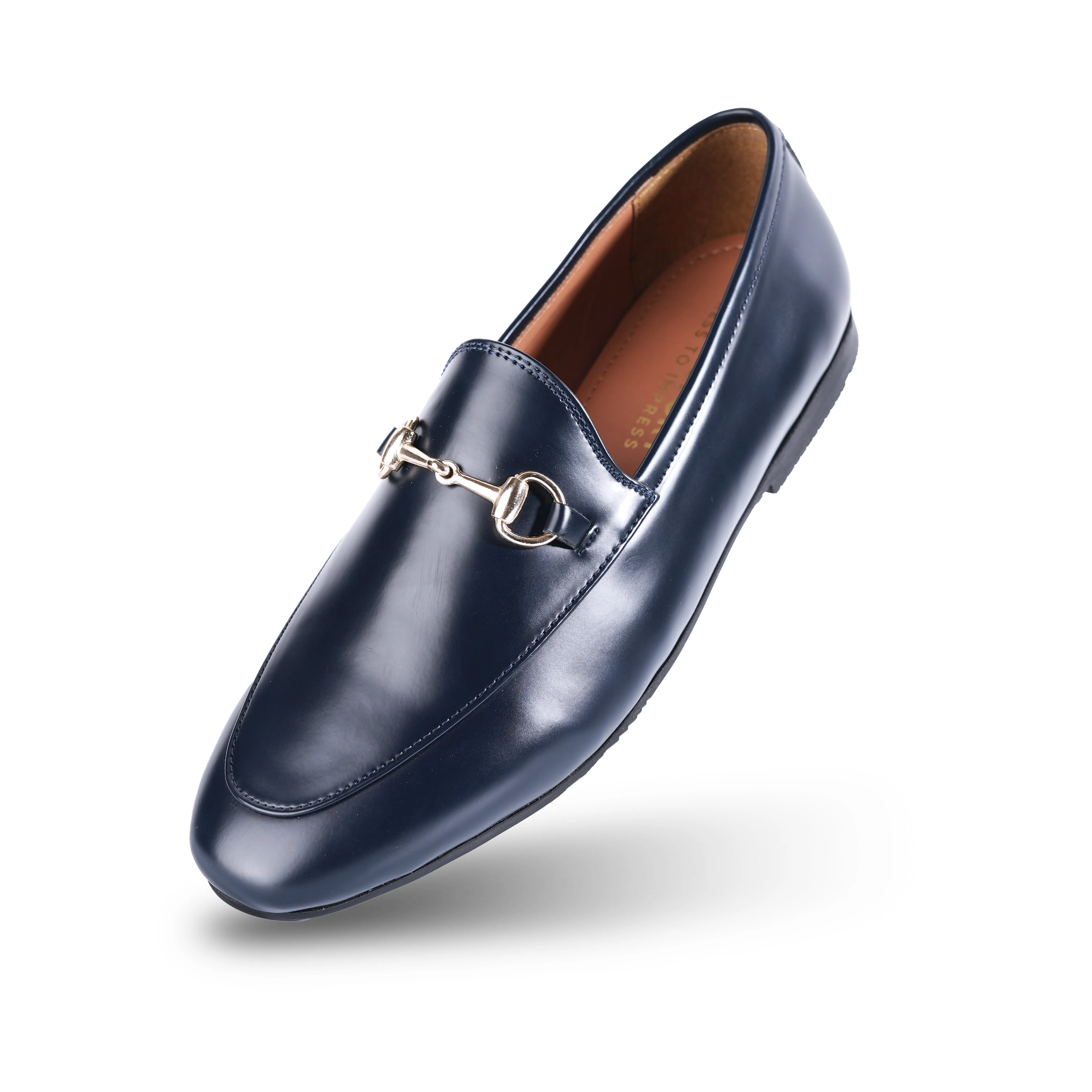 Monkstory Horsebit Flexi Business Slip-Ons - Blue