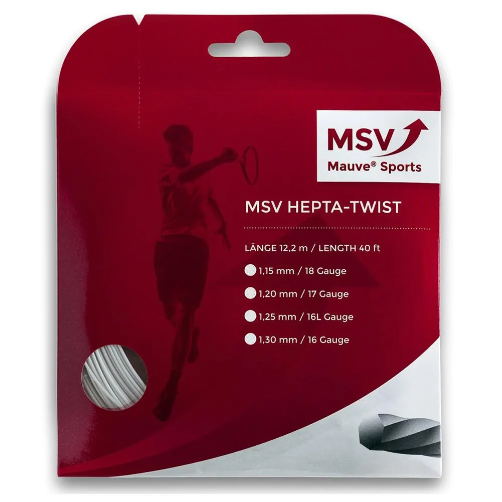 MSV Hepta Twist 125 White Tennis String