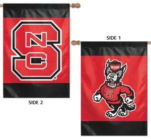 NC State Wolfpack Official NCAA Sports 2-Sided 28x40 Vertical Flag Wall Banner - Wincraft Inc.