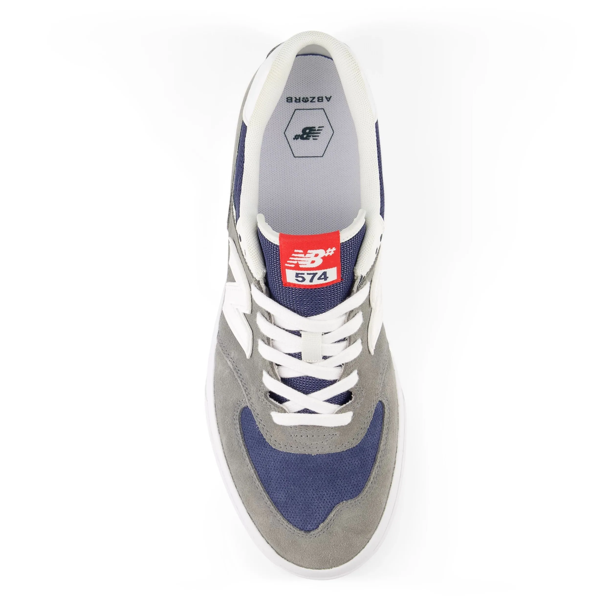 New Balance Numeric 574 Vulc Wide Skateboard Shoe - Grey/White