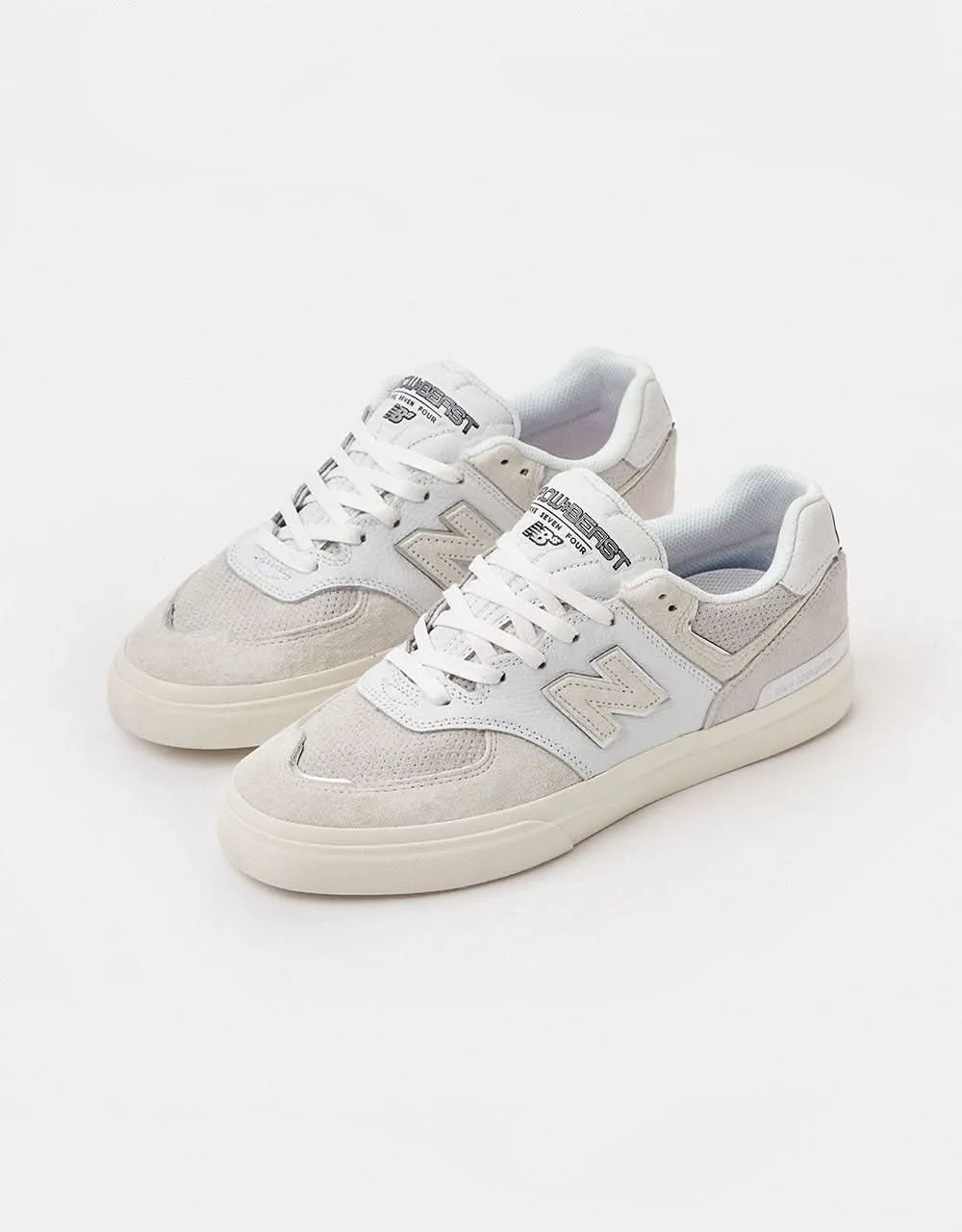 New Balance Numeric x Arrow & Beast 574 Vulc Skate Shoes - White