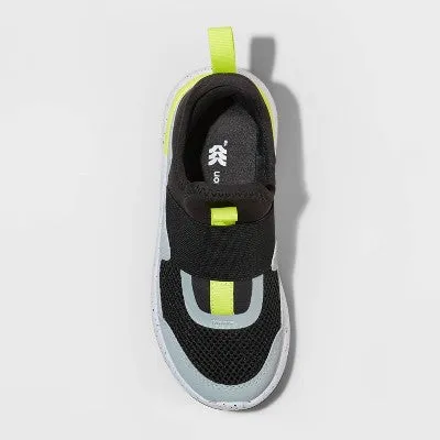 New - Kids' Fern Slip-On Performance Sneakers - All in Motion Gray/Lime Green 5