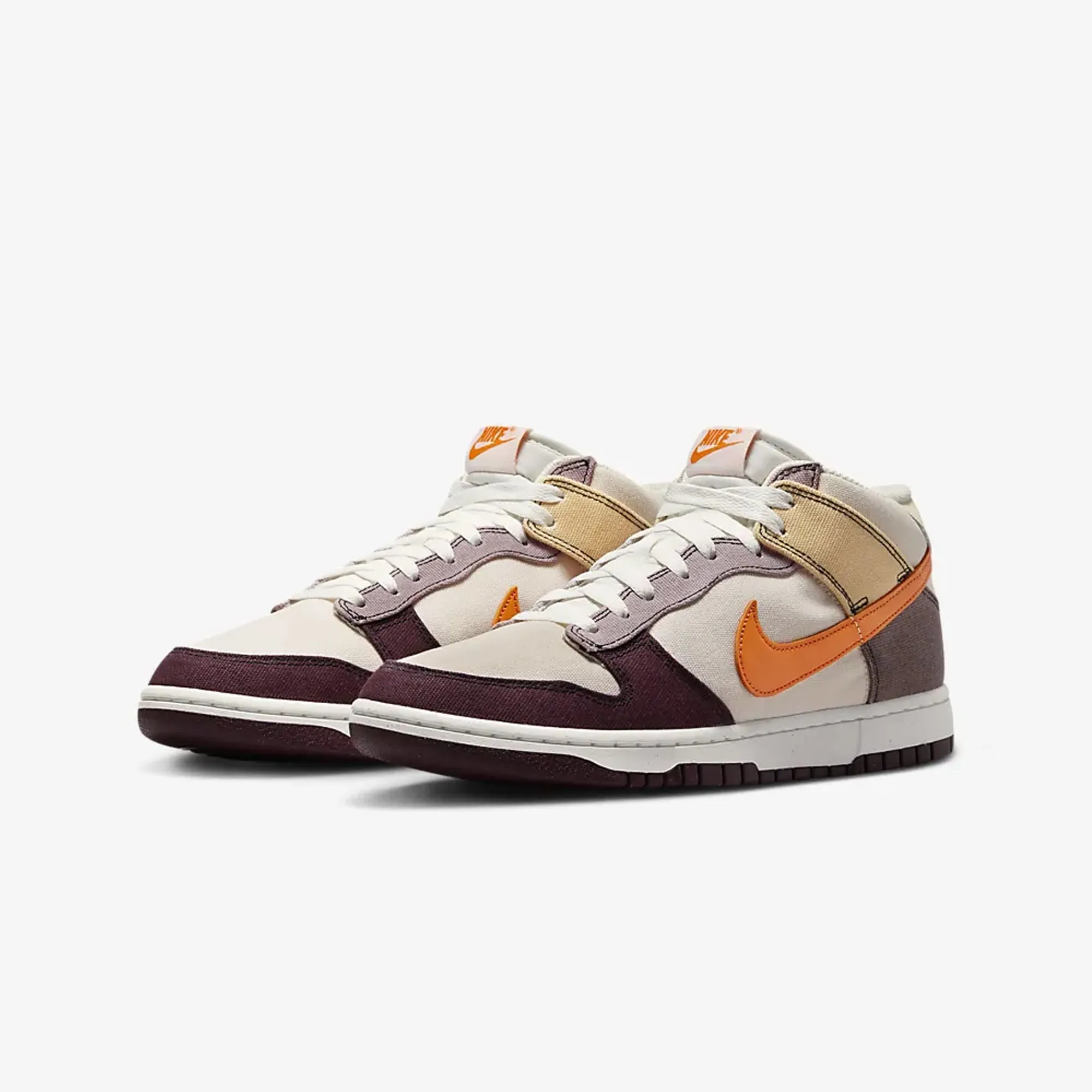 Nike | DUNK MID  { COCONUT MILK/VIVID ORANGE-CELESTIAL GOLD