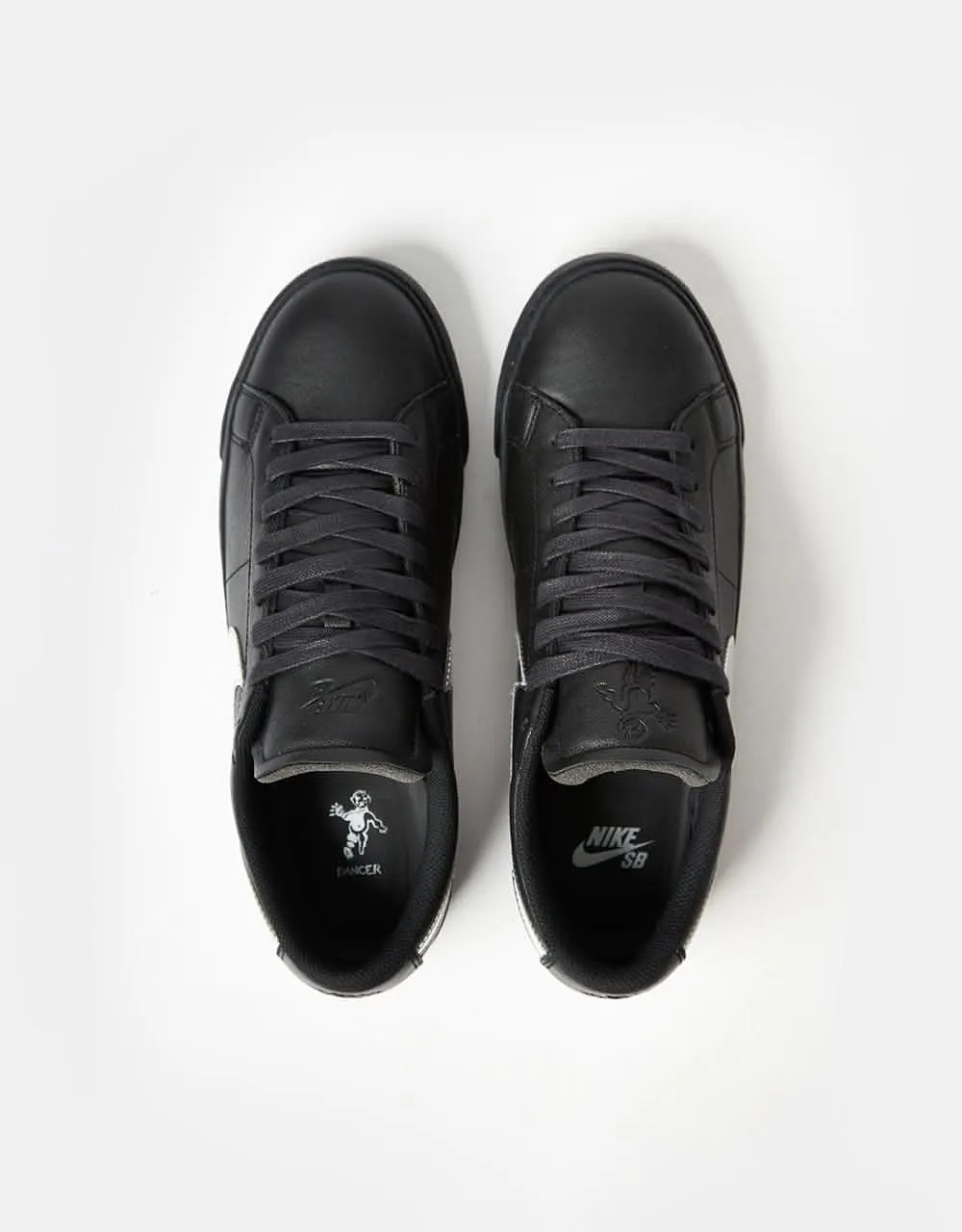 Nike SB 'Dancer' Zoom Blazer Low QS Skate Shoes - Black/Metallic Silver-Black