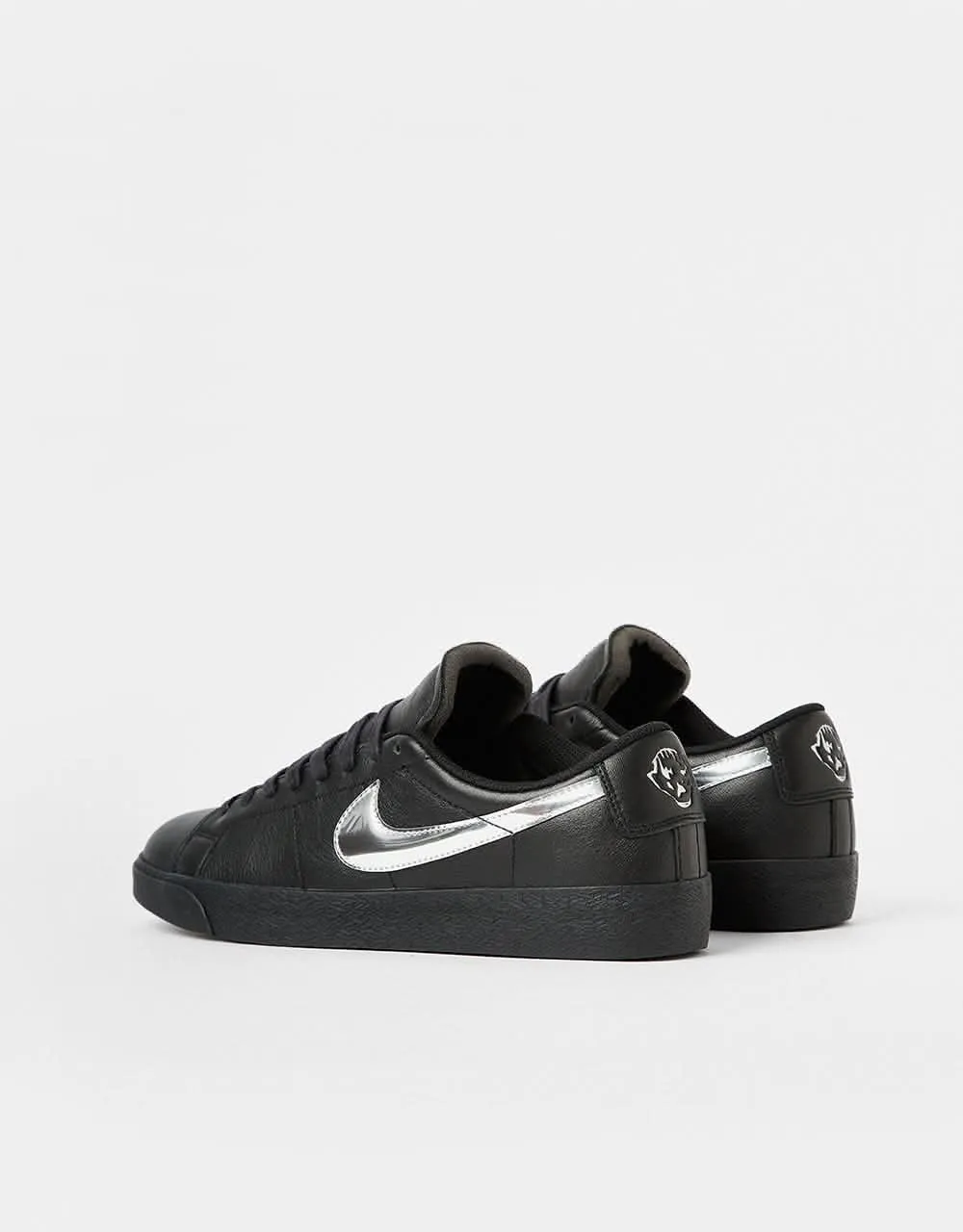 Nike SB 'Dancer' Zoom Blazer Low QS Skate Shoes - Black/Metallic Silver-Black