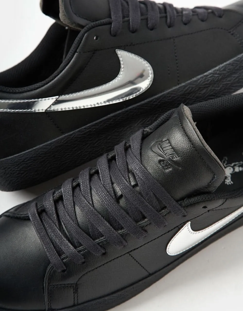 Nike SB 'Dancer' Zoom Blazer Low QS Skate Shoes - Black/Metallic Silver-Black