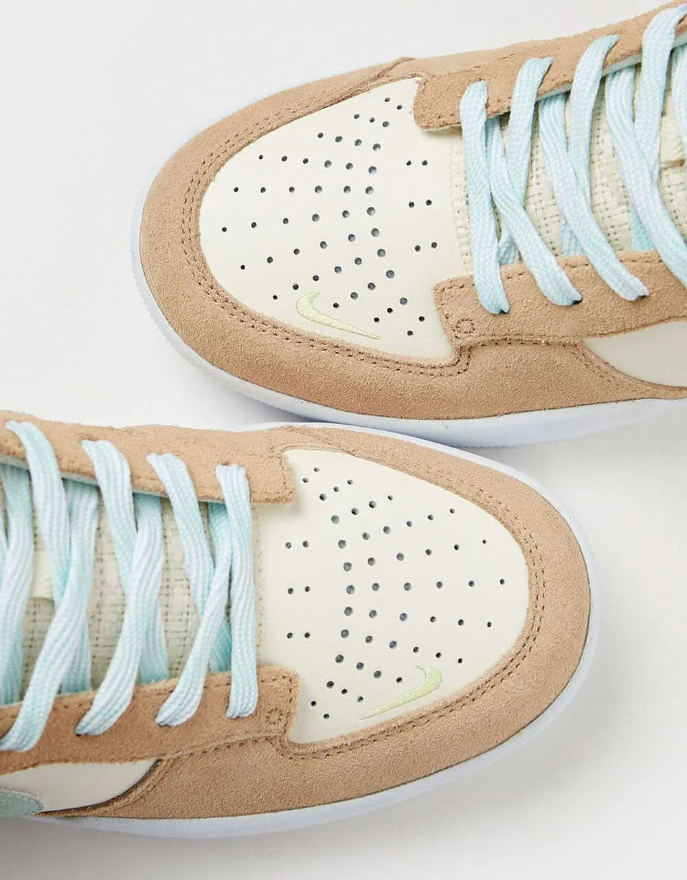 Nike SB Force 58 CN Skate Shoes - Pale Ivory/Jade Ice-White-Hemp-Amber Brown-Citron Tint