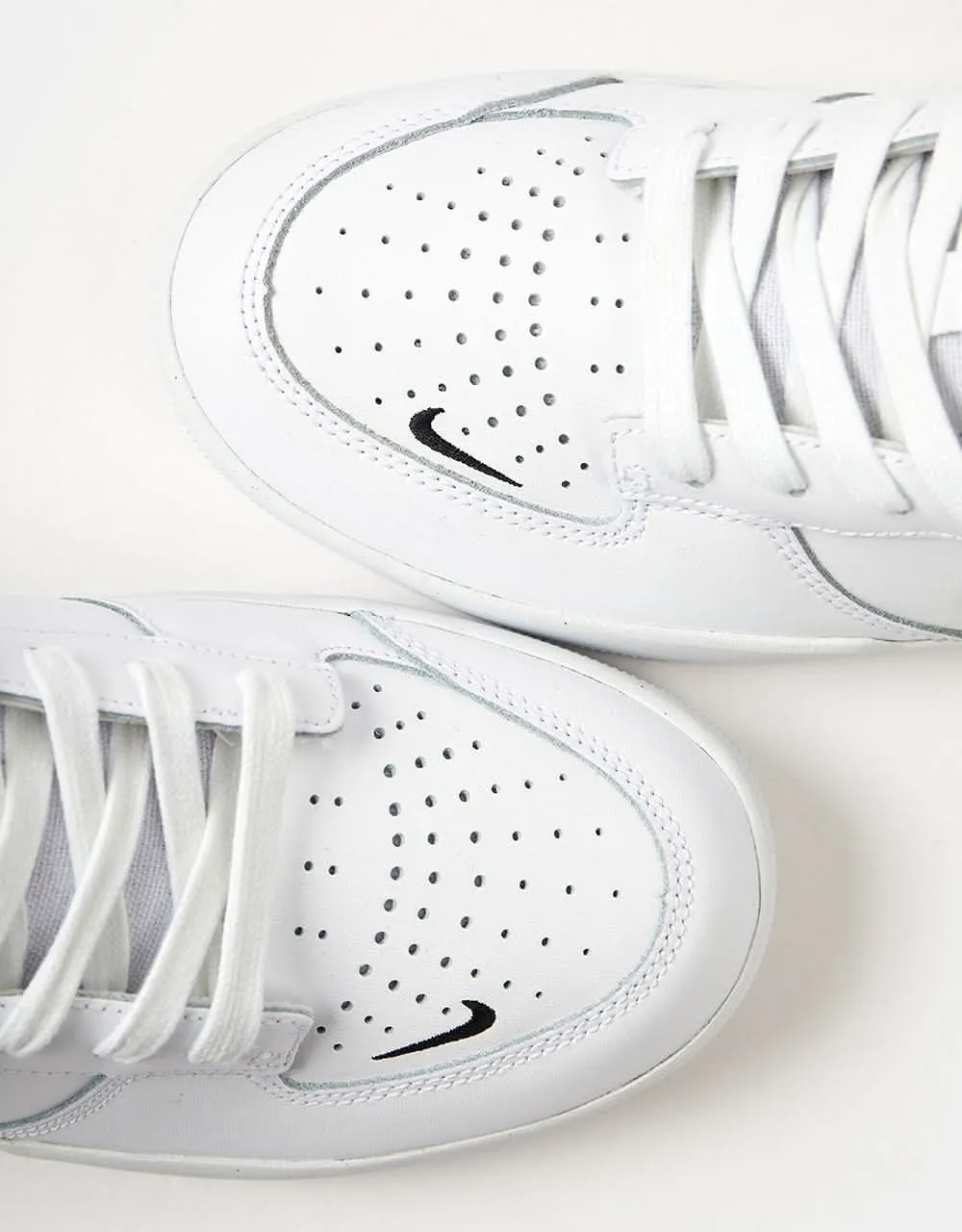 Nike SB Force 58 Premium Skate Shoes - White/Black-White-White